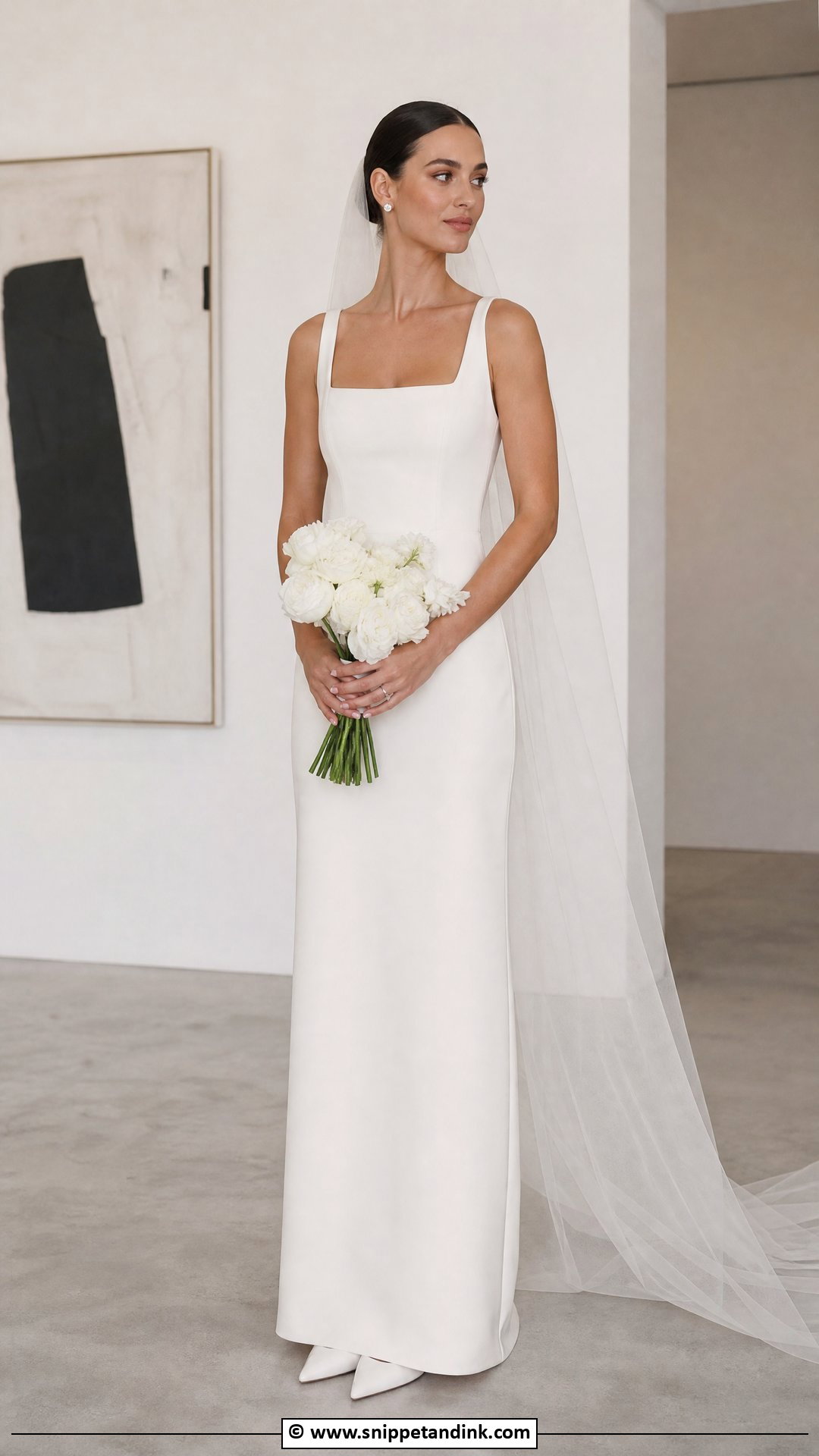Simple Crepe Wedding Dress - Snippet and Ink - 35 Classy Wedding Dress Ideas