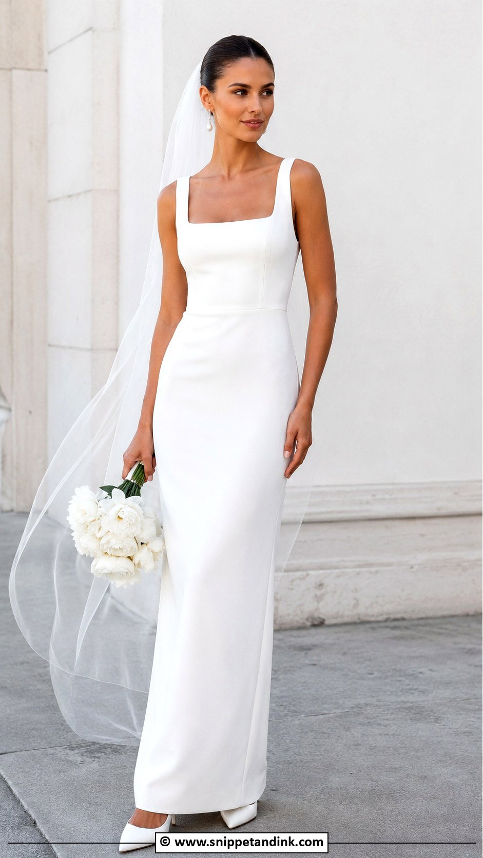Simple Crepe Wedding Dress - Snippet and Ink - 35 Wedding Dress Ideas