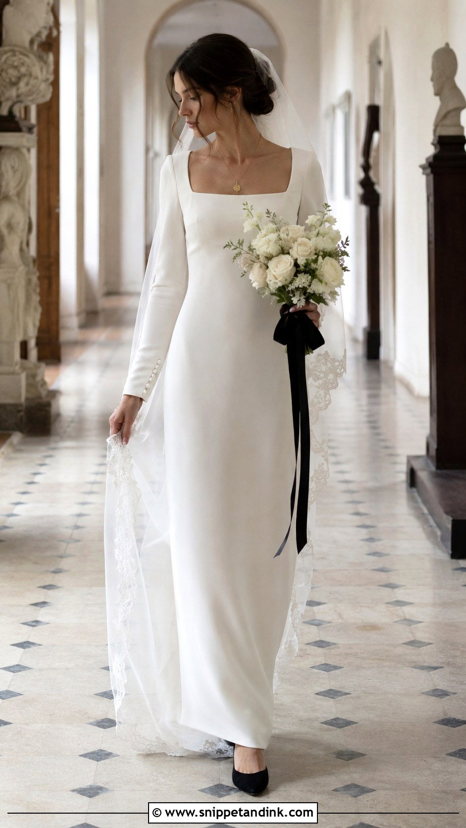Simple Dark Academia Wedding Dress - Snippet and Ink - 20 Dark Academia Wedding Dress Ideas