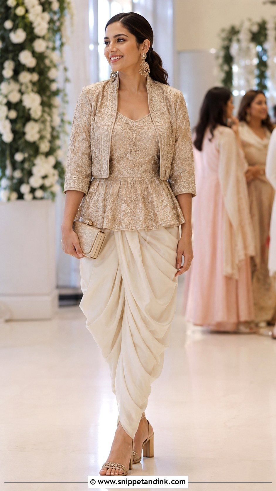 Simple Dhoti Set Indian Wedding Dress - Snippet and Ink - 25 Simple Indian Wedding Dresses