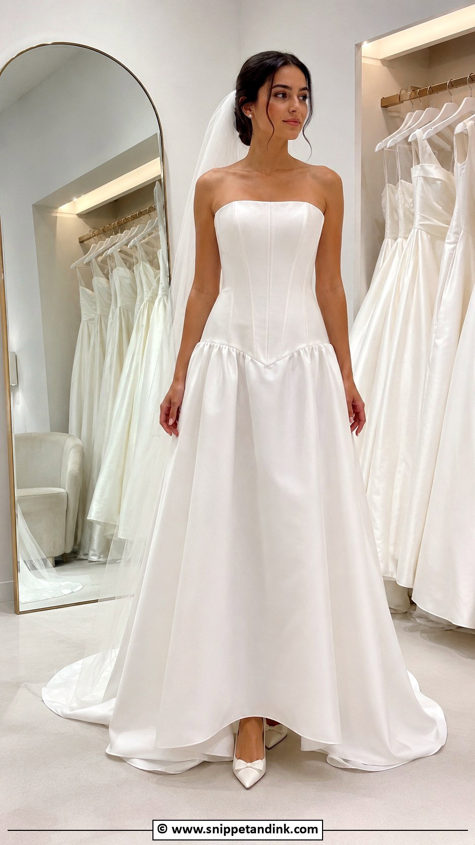 Simple Drop Waist Corset Wedding Dress - Snippet and Ink - 30 Drop Waist Corset Wedding Dress Ideas