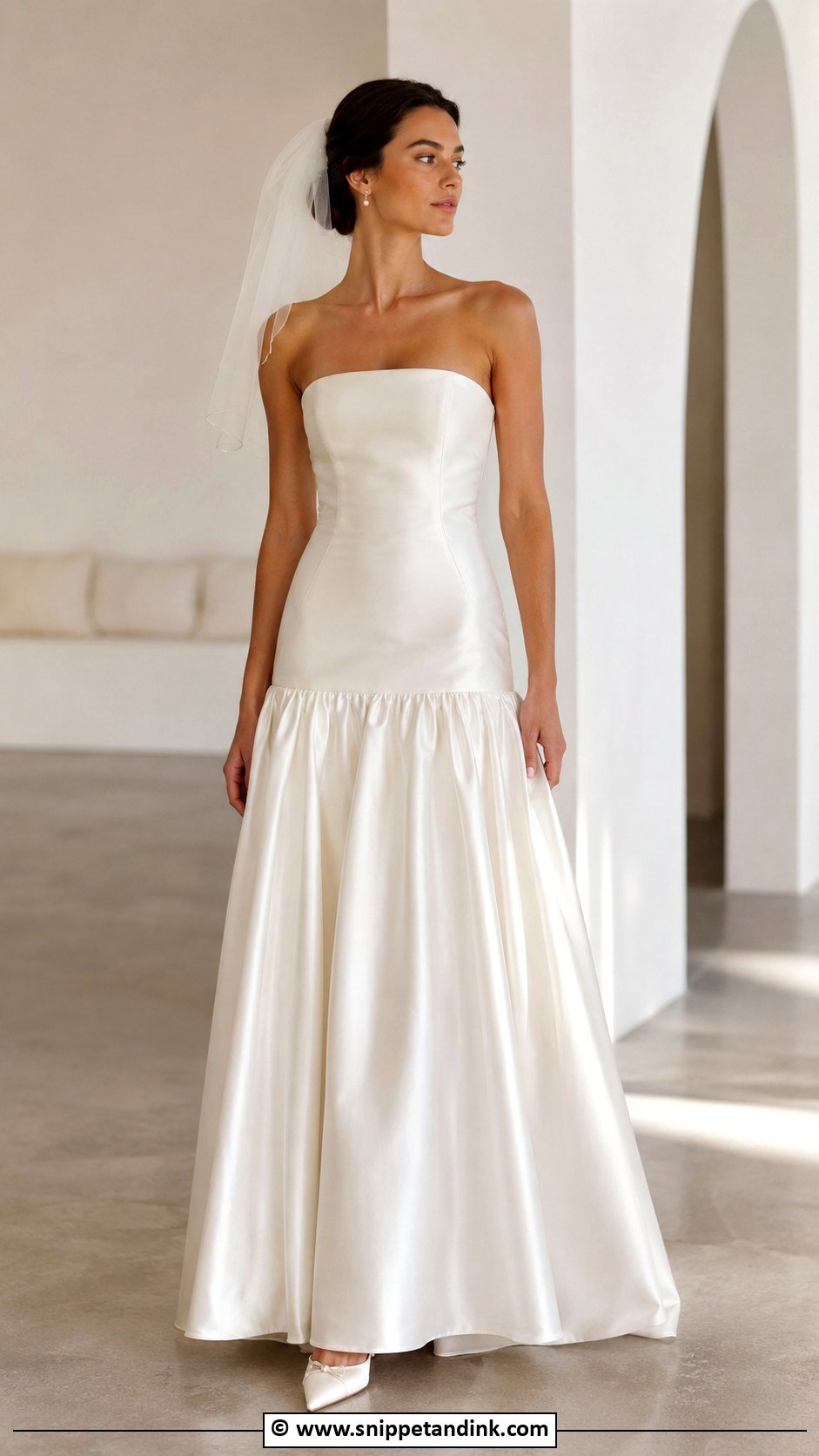 Simple Drop Waist Wedding Dress - Snippet and Ink - 35 Simple Wedding Dresses