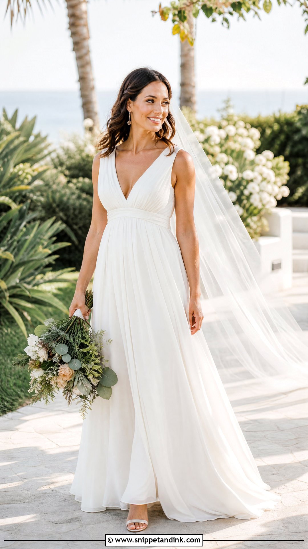 Simple Empire Waist A Line Wedding Dress With Soft Sandals - Snippet and Ink - 25 Simple a Line Wedding Dress Ideas