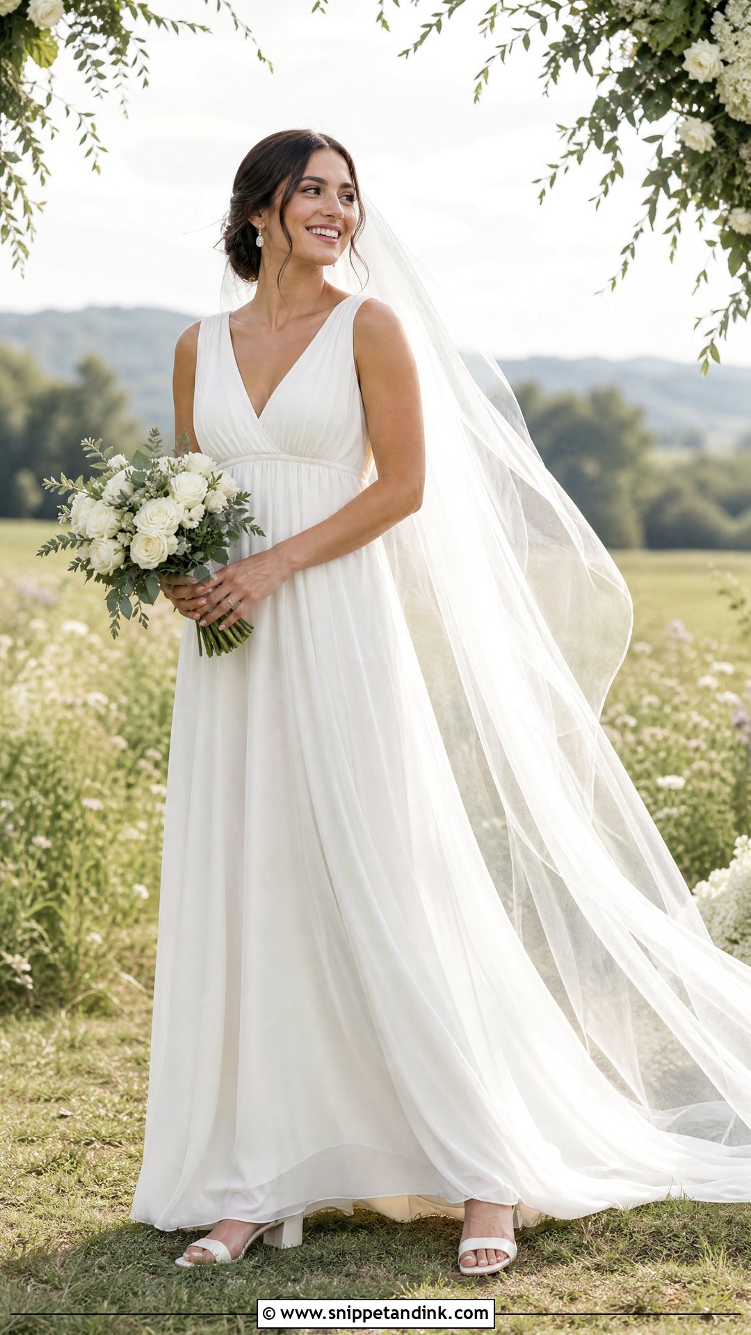 Simple Empire Waist Bridal Gown - Snippet and Ink - 20 Simple Bridal Gowns