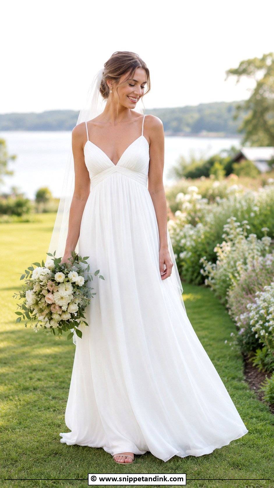 Simple Empire Waist Bride Dress - Snippet and Ink - 35 Simple Bride Dress Ideas