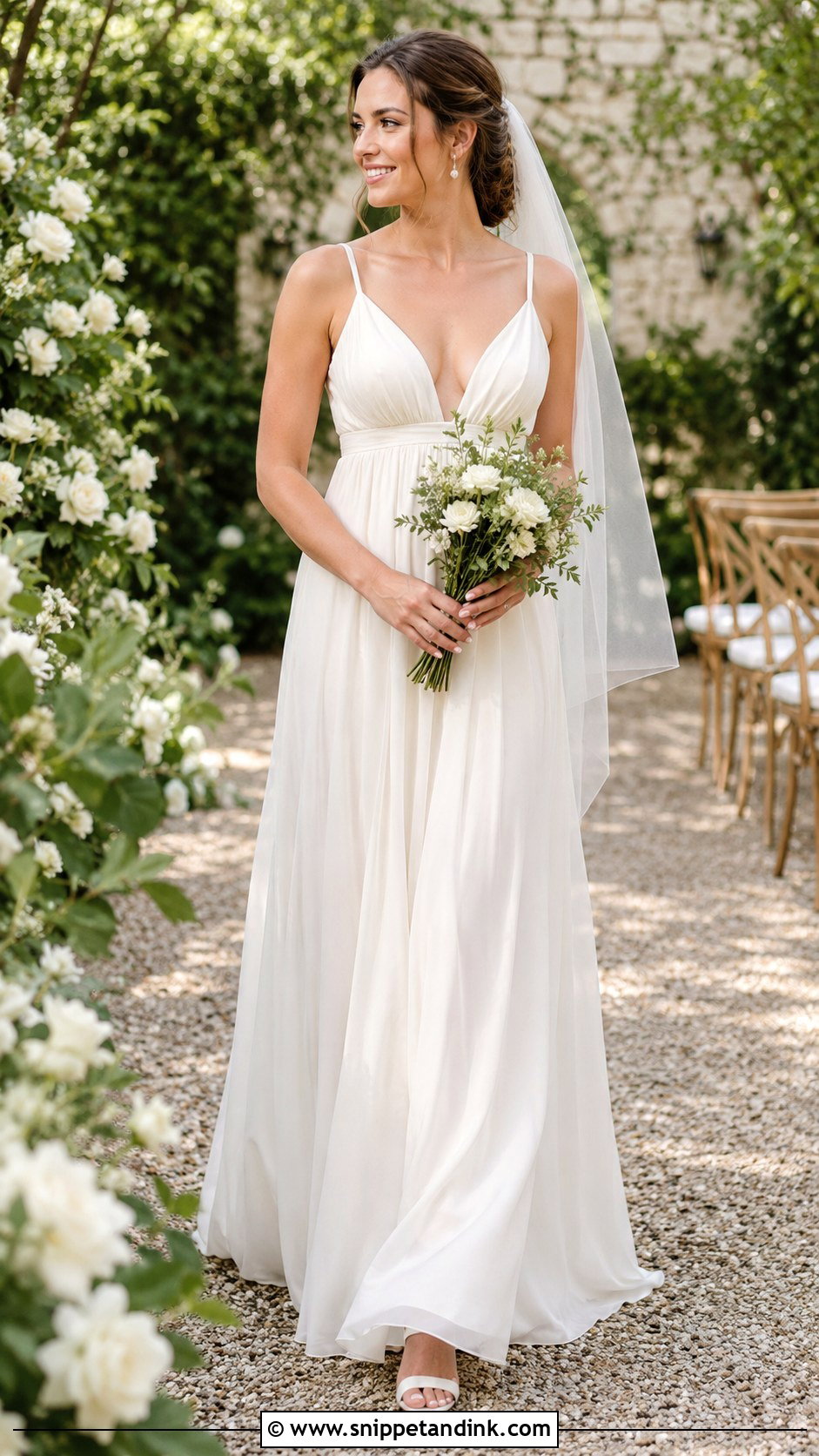 Simple Empire Waist Wedding Dress - Snippet and Ink - 20 Simplistic Wedding Dress Ideas