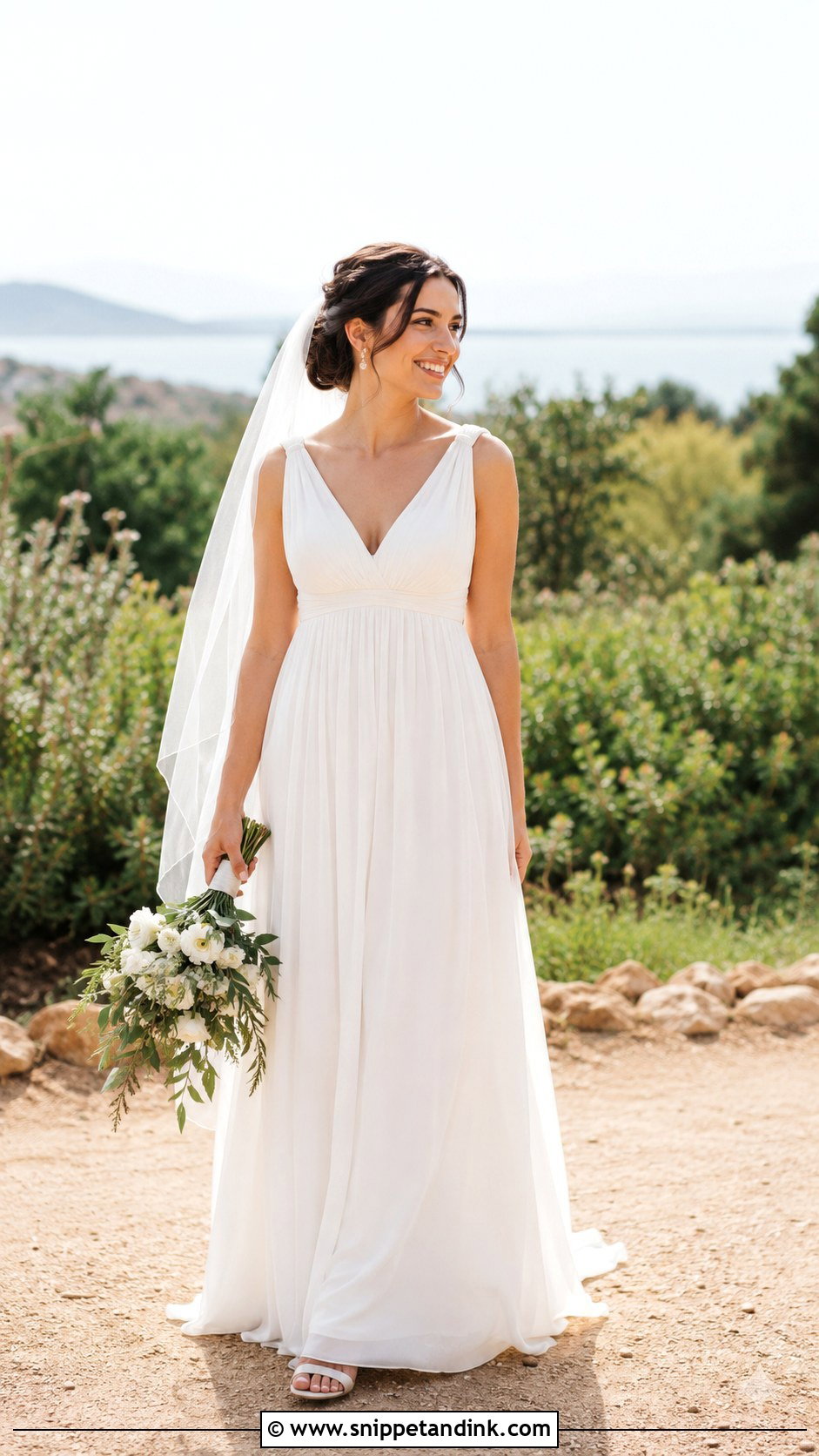 Simple Empire Waist Wedding Gown - Snippet and Ink - 25 Simple Wedding Gown Ideas
