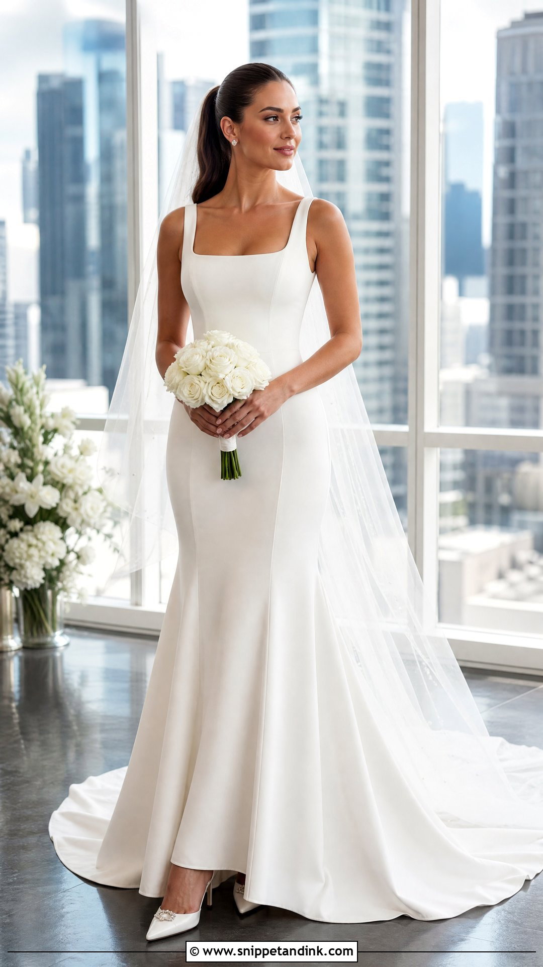 Simple Fit And Flare Bridal Gown - Snippet and Ink - 20 Simple Bridal Gowns
