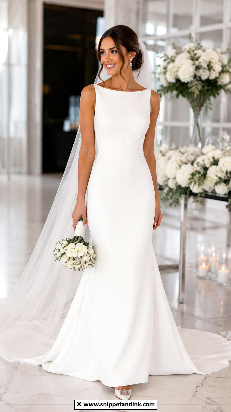 Simple Fit And Flare Bride Dress - Snippet and Ink - 35 Simple Bride Dress Ideas