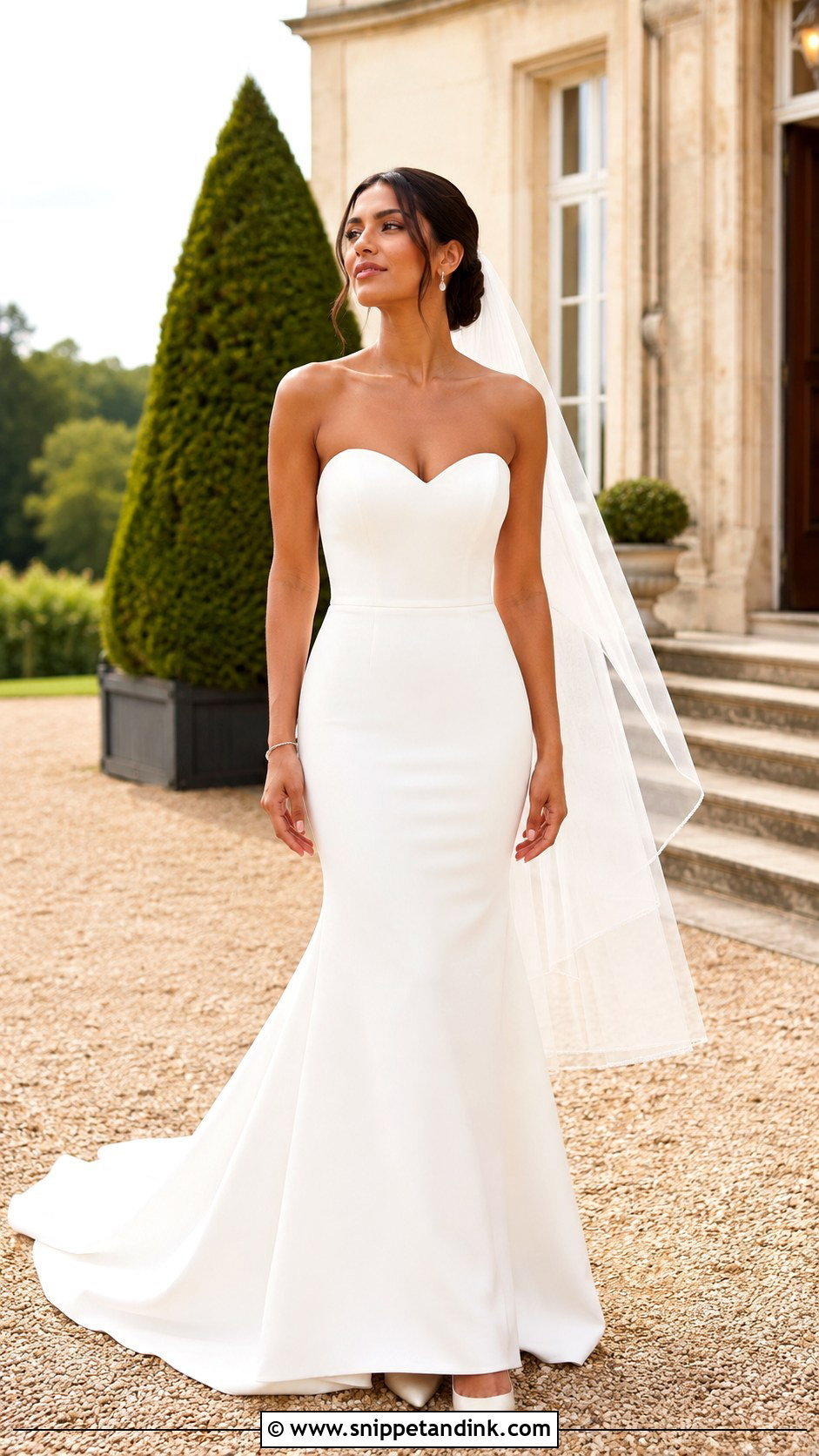 Simple Fit And Flare Wedding Dress - Snippet and Ink - 20 Simplistic Wedding Dress Ideas