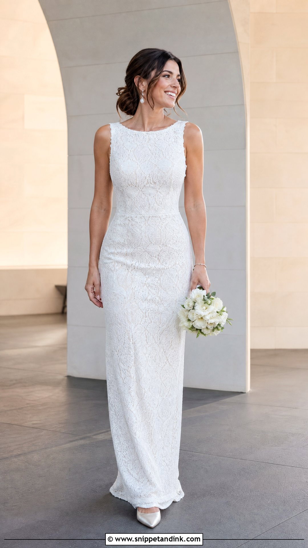 Simple Fitted Lace Wedding Dress - Snippet and Ink - 20 Simple Lace Wedding Dresses