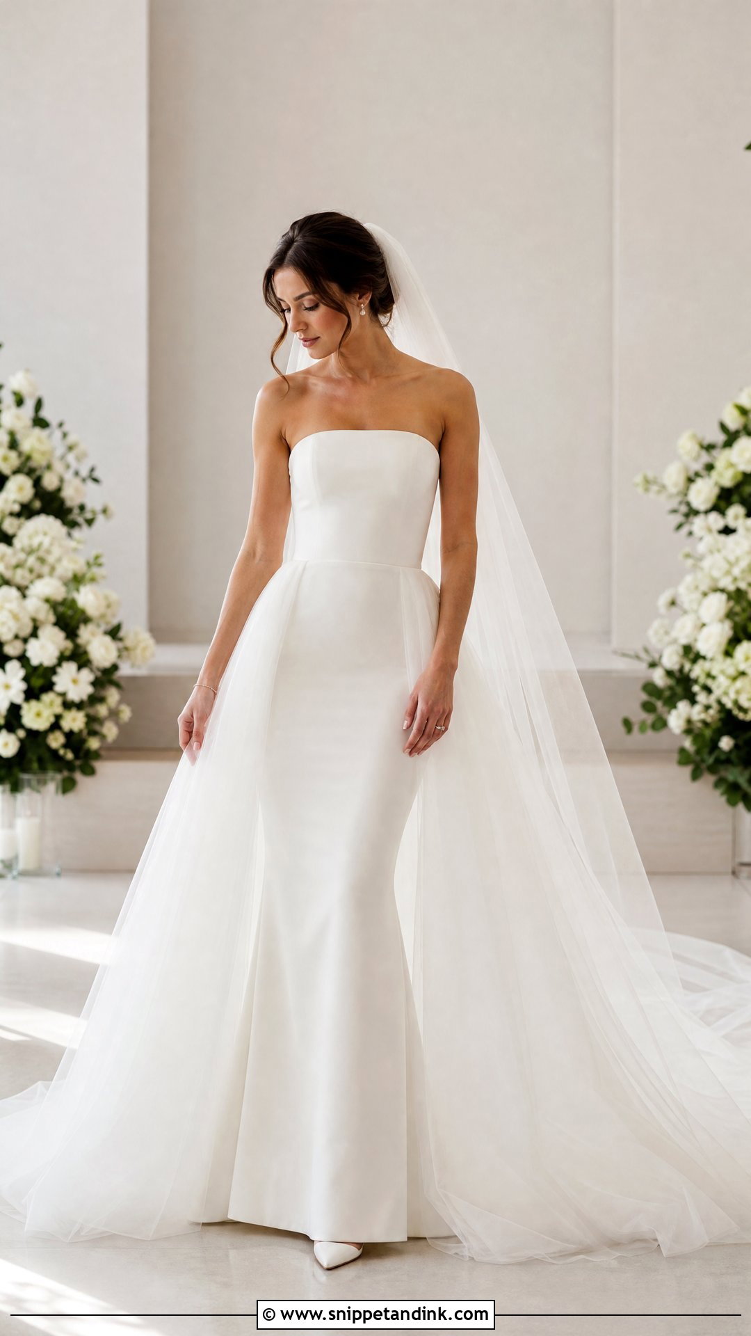 Simple Fitted Wedding Dress With Overskirt - Snippet and Ink - 25 Simple Fitted Wedding Dress Ideas
