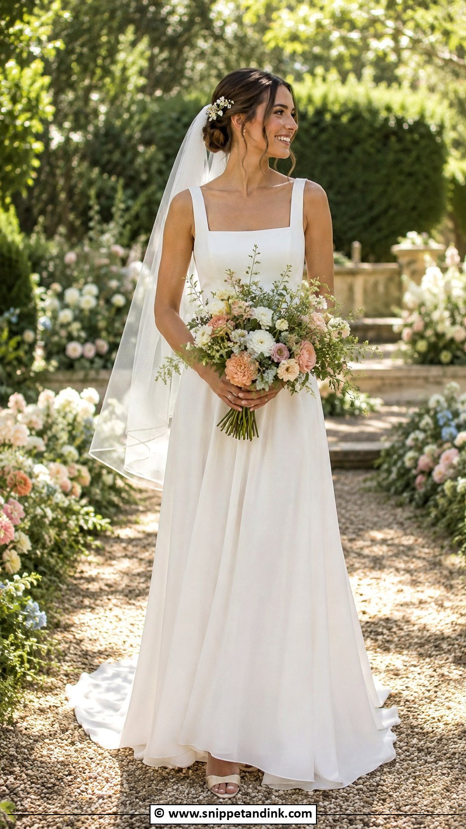 Simple Garden Wedding Gown - Snippet and Ink - 30 Simple Wedding Gowns