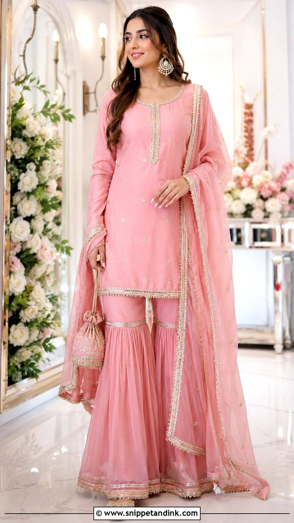 Simple Gharara Roka Outfit - Snippet and Ink - 25 Roka Ceremony Outfits Simple