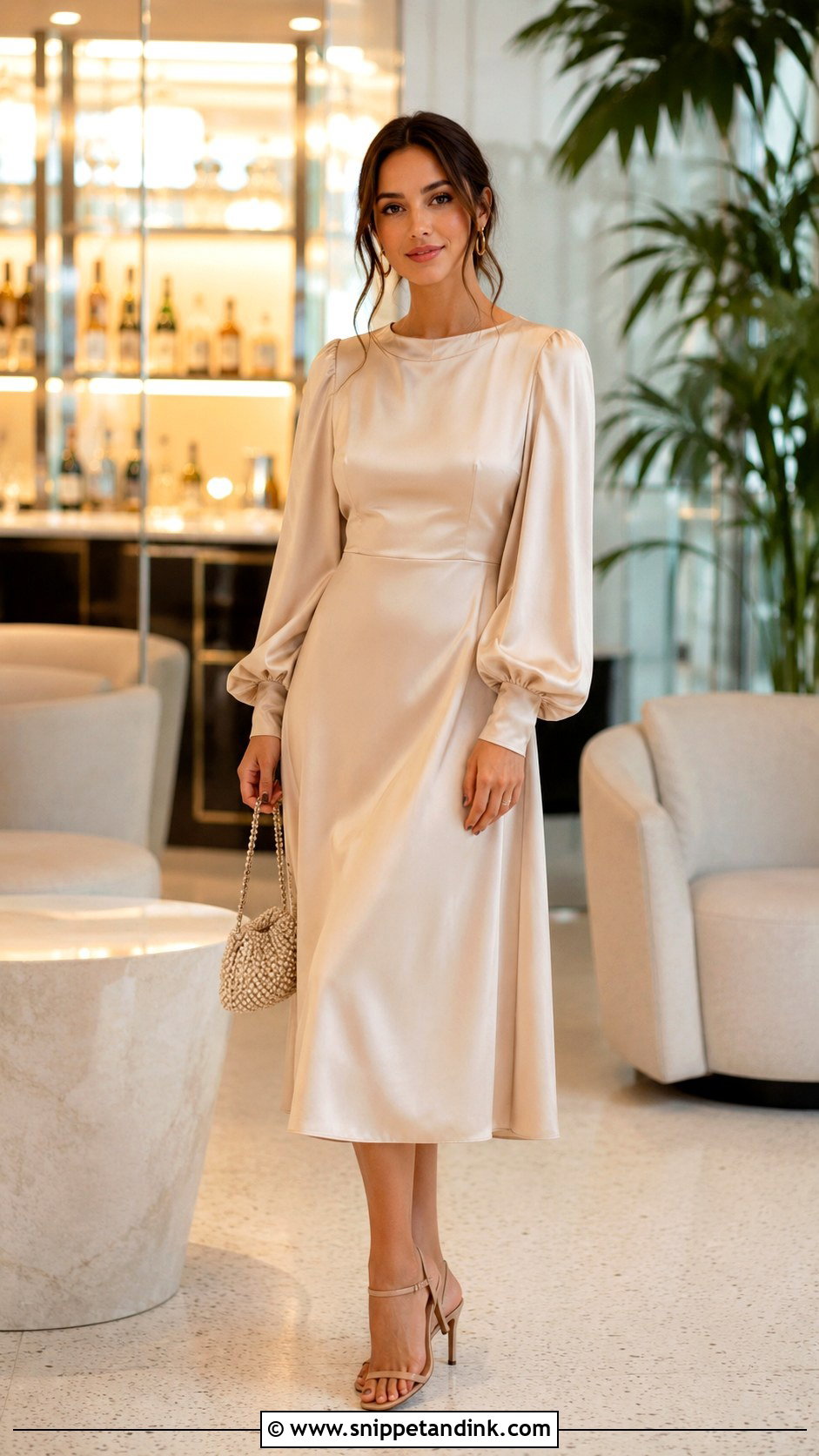 Simple Gown With Bishop Sleeves - Snippet and Ink - 25 Simple Material Gown Style Ideas