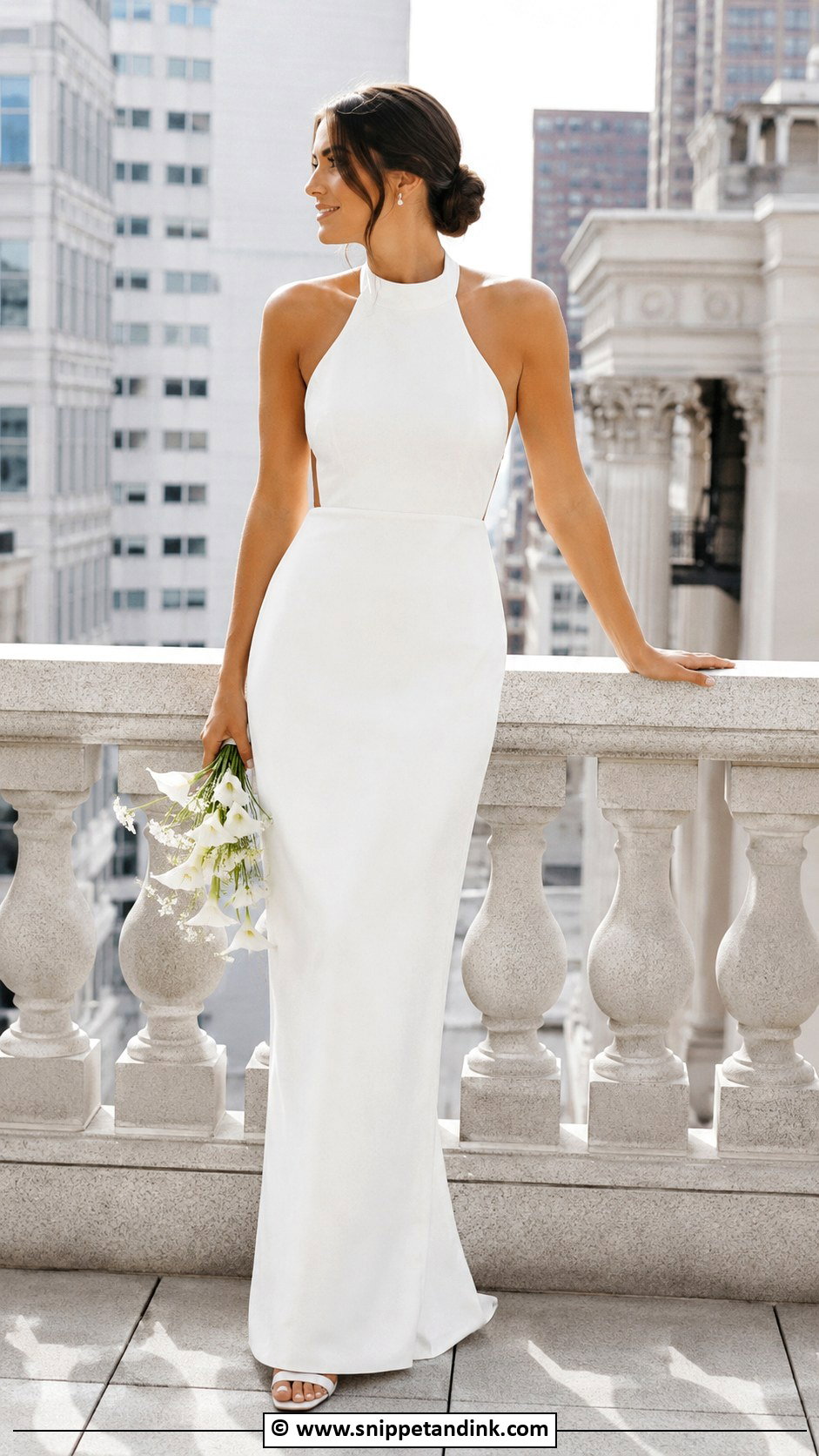 Simple Halter Bride Dress - Snippet and Ink - 35 Simple Bride Dress Ideas