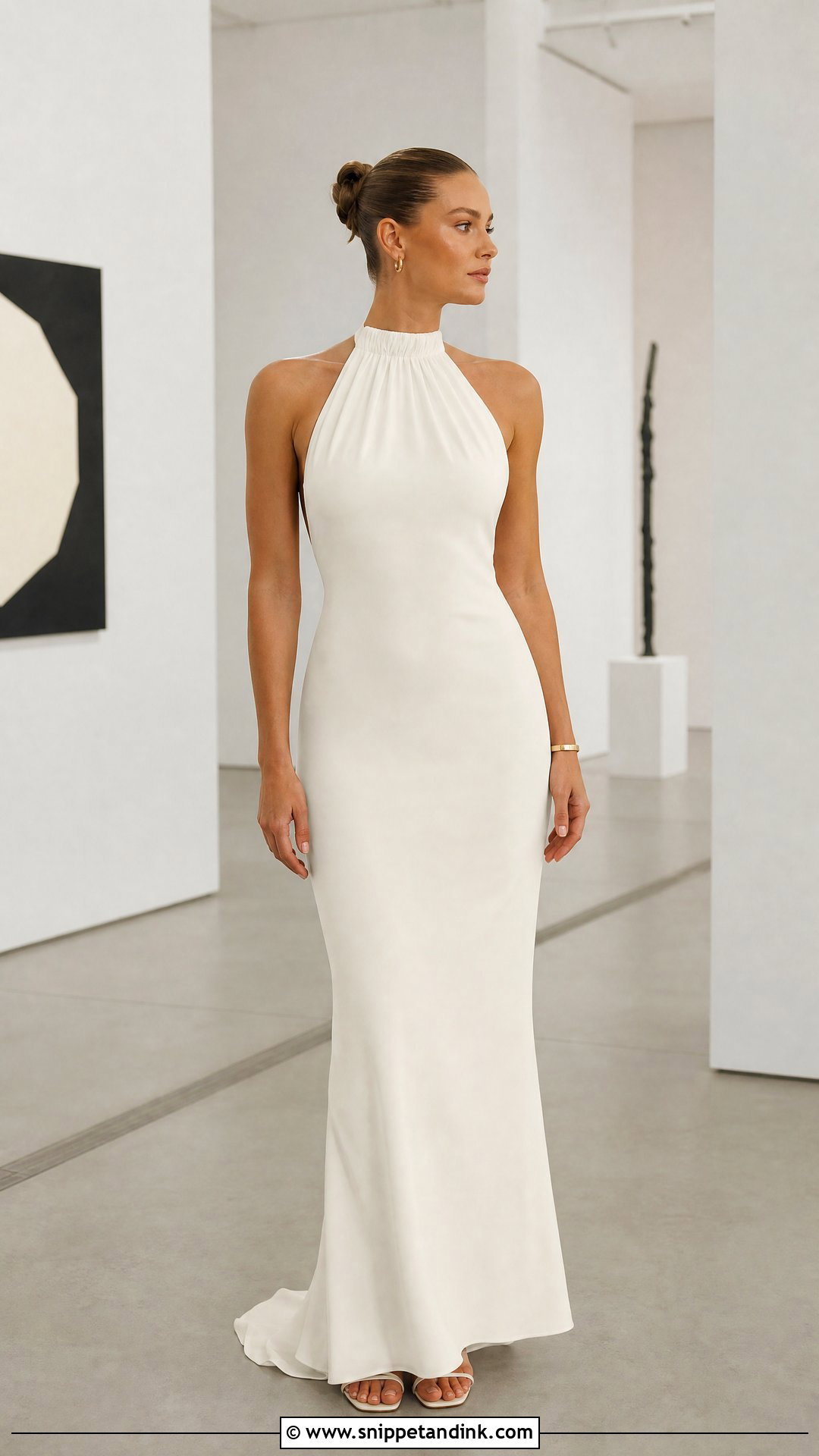 Simple Halter Neck Wedding Dress - Snippet and Ink - 25 Simple Fitted Wedding Dress Ideas