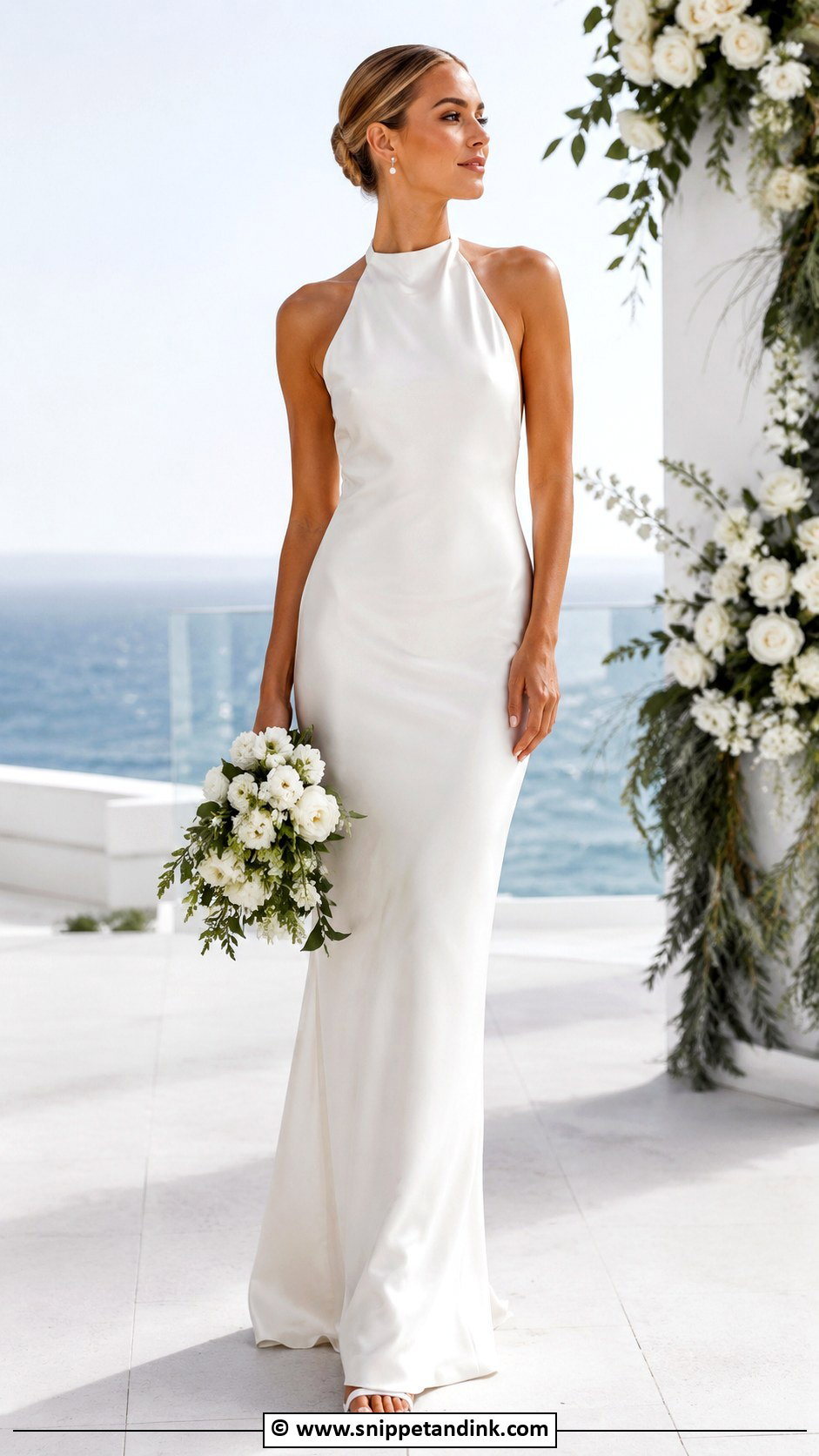 Simple Halter Wedding Dress - Snippet and Ink - 35 Simple Wedding Dresses