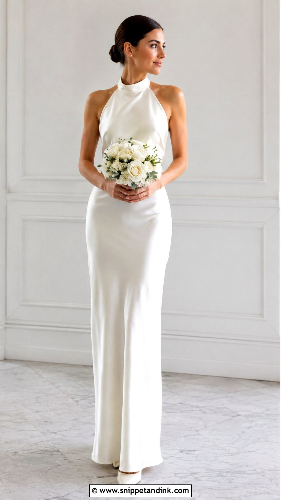 Simple Halterneck Wedding Dress - Snippet and Ink - 30 Halterneck Wedding Dress Ideas