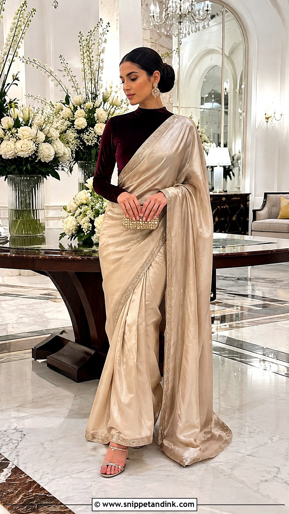 Simple High Neck Wedding Blouse Design - Snippet and Ink - 25 Simple Wedding Blouse Designs