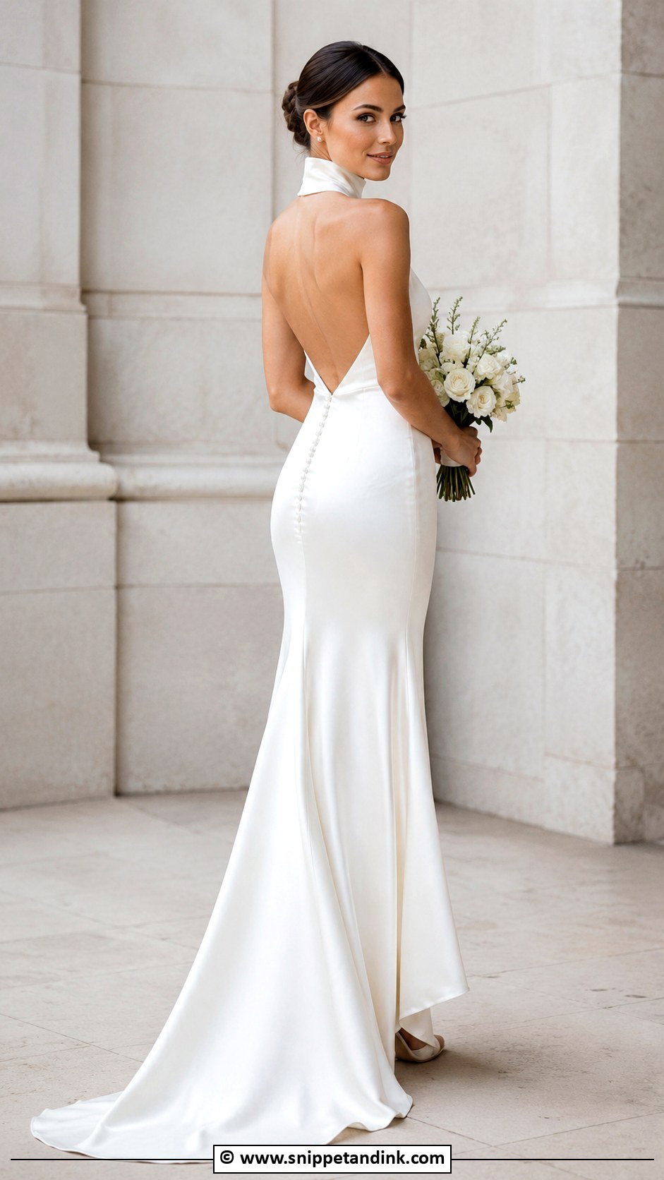 Simple High Neck Wedding Dress - Snippet and Ink - 35 Simple Wedding Dresses