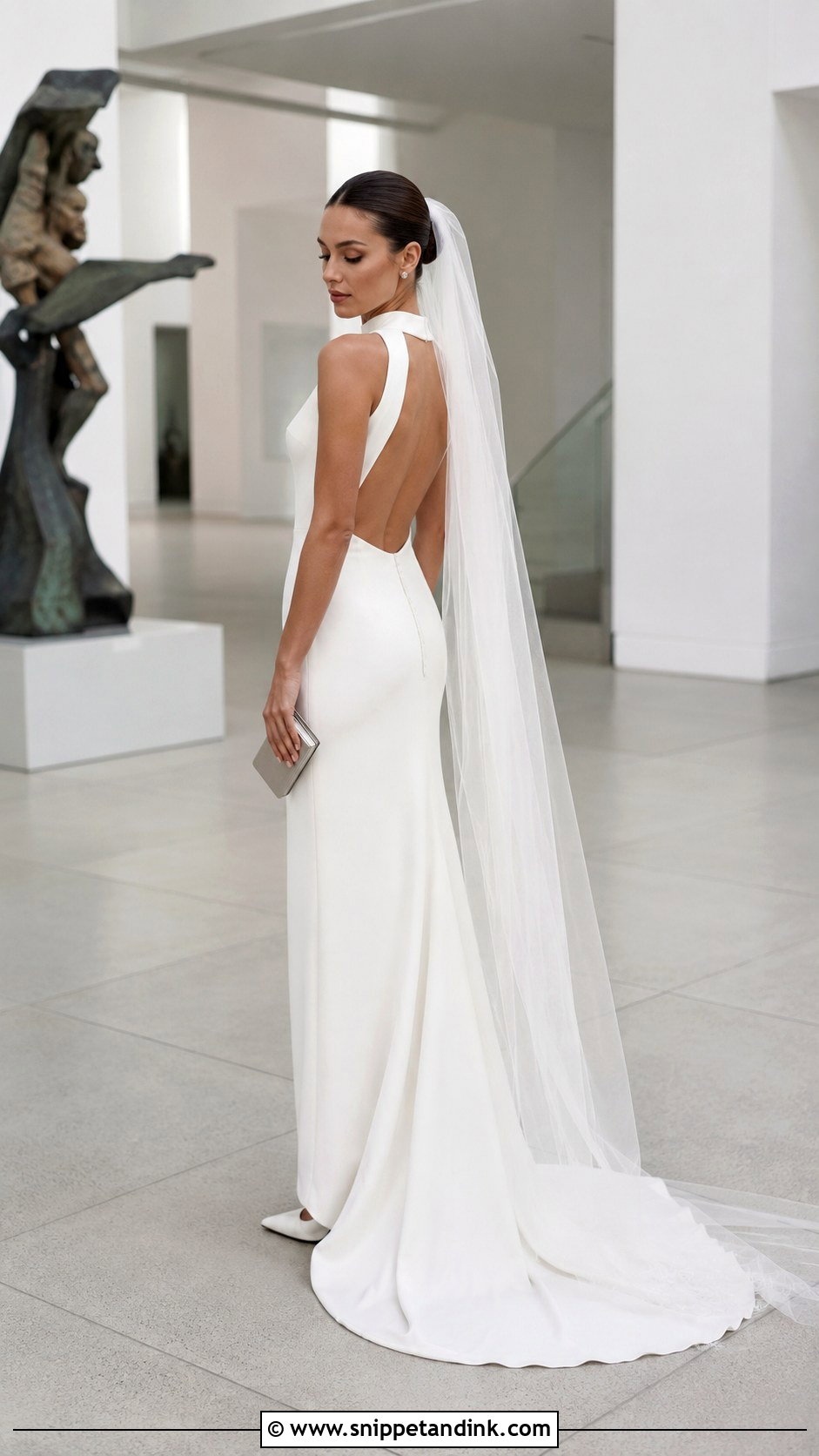 Simple High Neck Wedding Dress - Snippet and Ink - 20 Simplistic Wedding Dress Ideas
