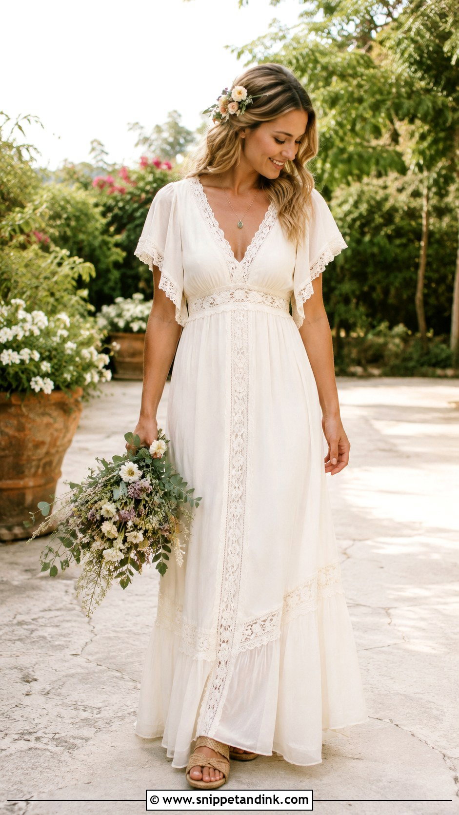 Simple Hippie Wedding Dress - Snippet and Ink - 25 Vintage Hippie Wedding Dress Ideas