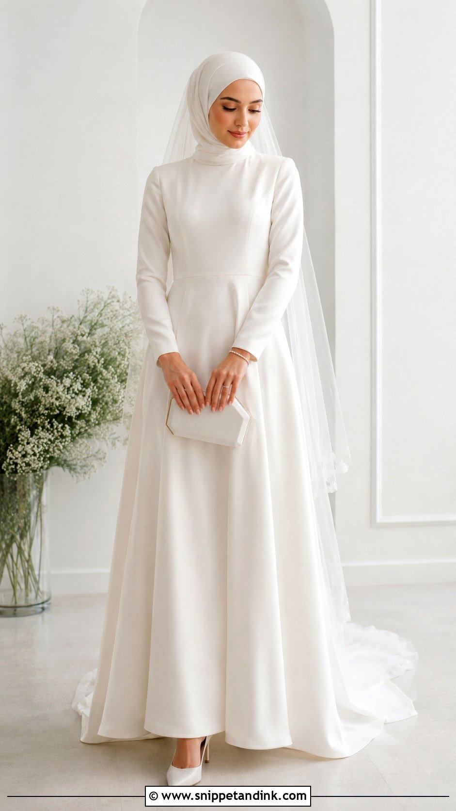 Simple Islamic Wedding Dress - Snippet and Ink - 25 Islamic Wedding Dresses