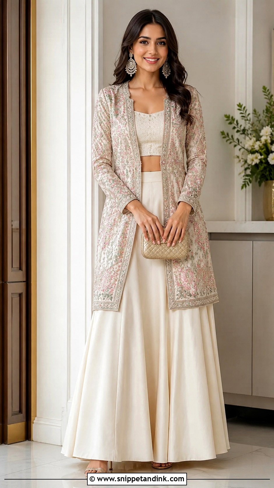 Simple Jacket Lehenga For Roka - Snippet and Ink - 25 Roka Ceremony Outfits Simple