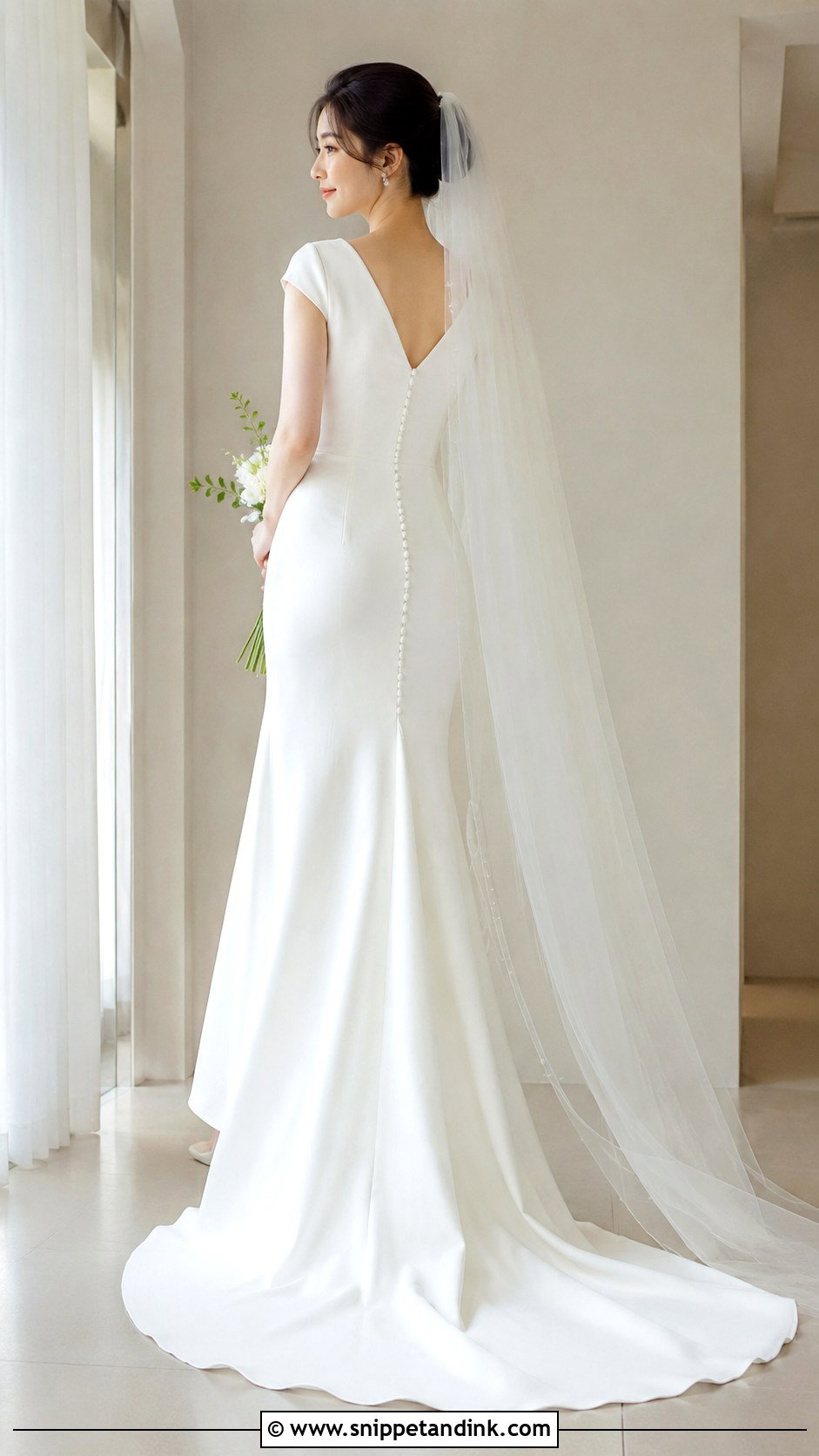 Simple Korean Wedding Dress With Button Back Gown - Snippet and Ink - 25 Simple Korean Wedding Dress Ideas