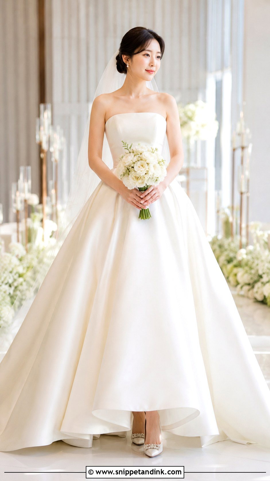 Simple Korean Wedding Dress With Clean Ball Gown - Snippet and Ink - 25 Simple Korean Wedding Dress Ideas