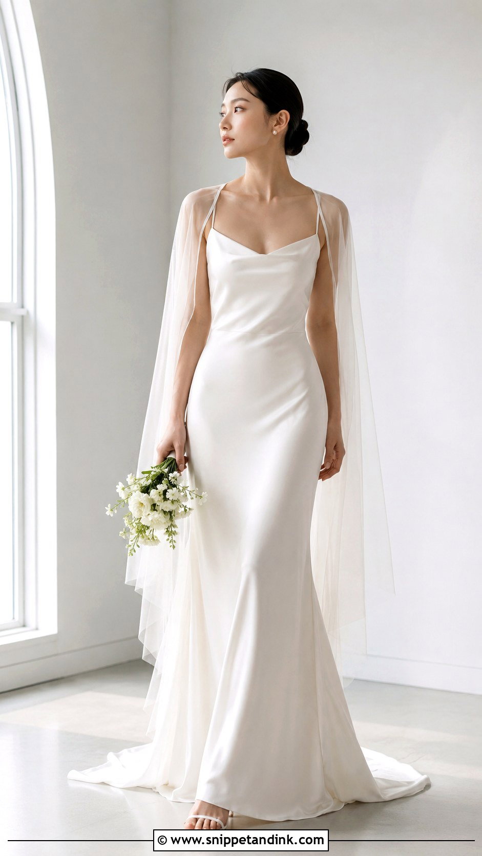 Simple Korean Wedding Dress With Minimal Slip Dress - Snippet and Ink - 25 Simple Korean Wedding Dress Ideas
