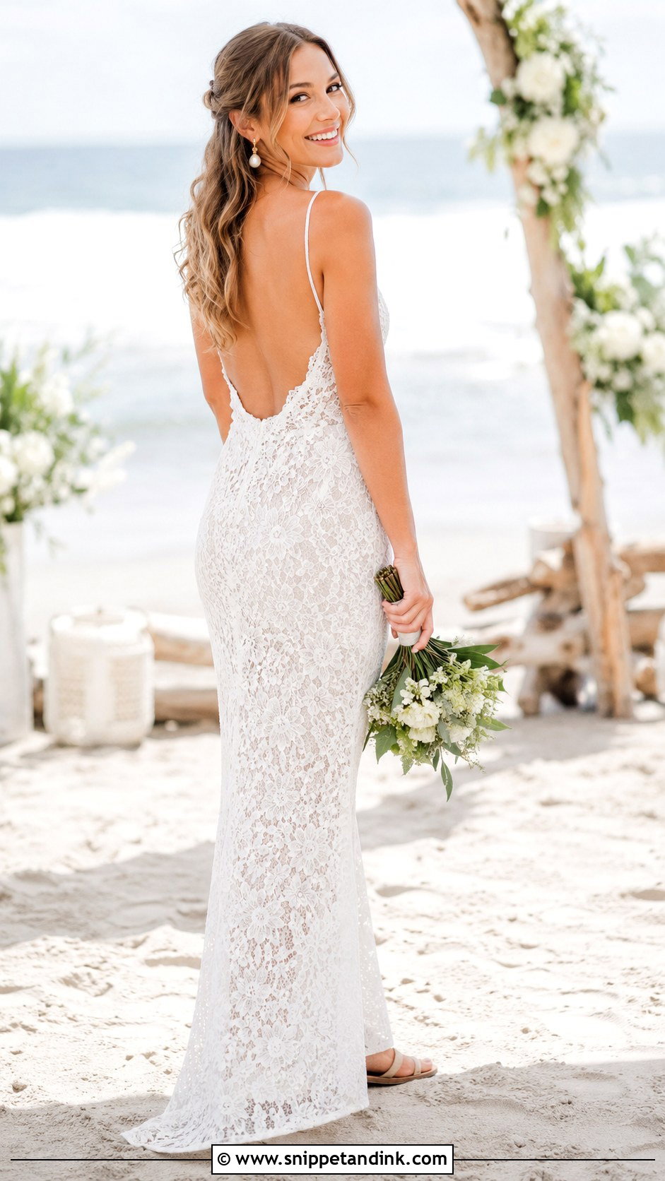 Simple Lace Beach Wedding Dress - Snippet and Ink - 30 Simple Lace Wedding Dress Ideas