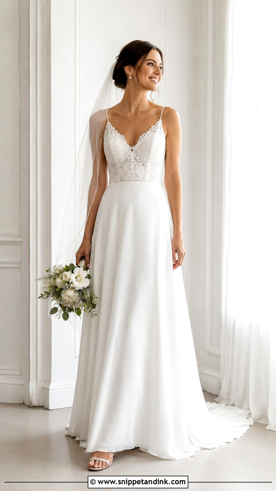 Simple Lace Bodice Wedding Dress - Snippet and Ink - 30 Simple Lace Wedding Dress Ideas