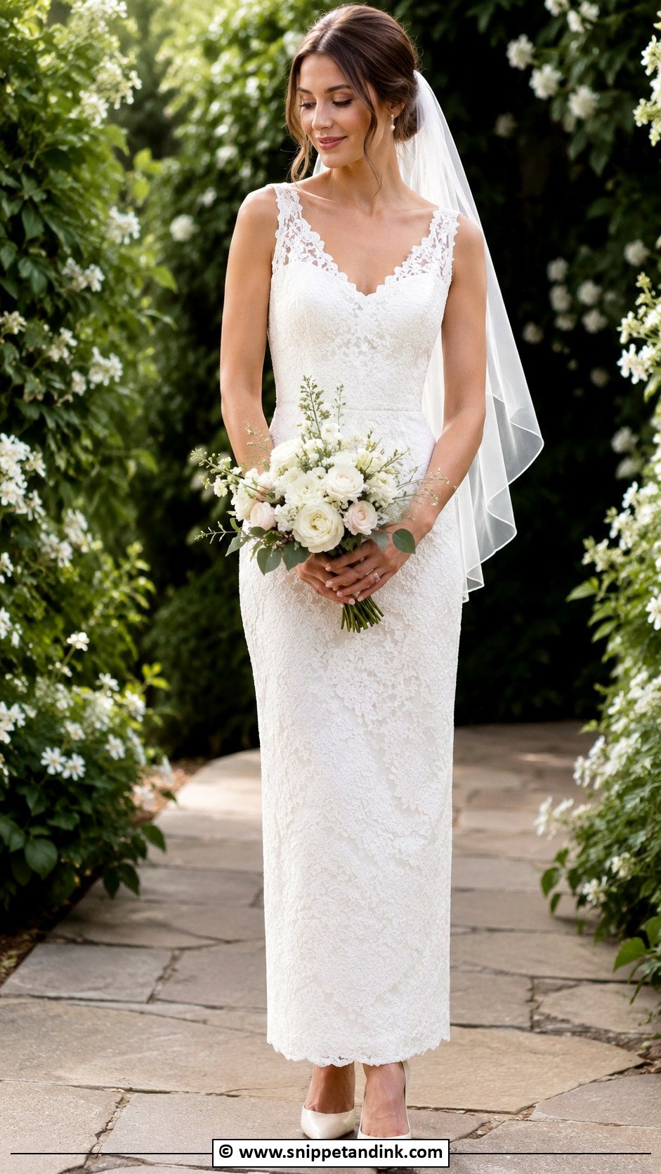 Simple Lace Bride Dress - Snippet and Ink - 35 Simple Bride Dress Ideas