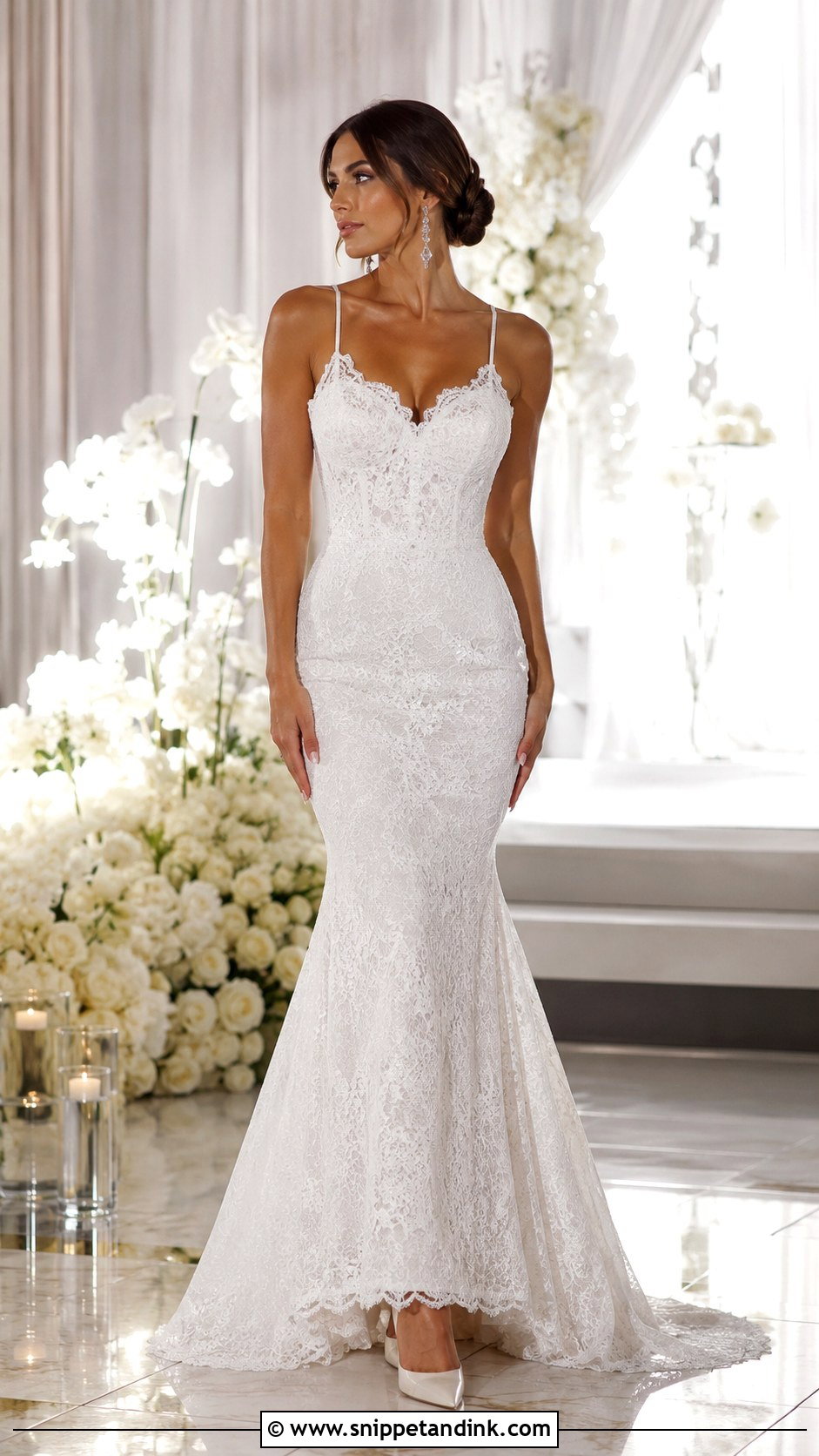 Simple Lace Mermaid Wedding Dress - Snippet and Ink - 30 Simple Lace Wedding Dress Ideas