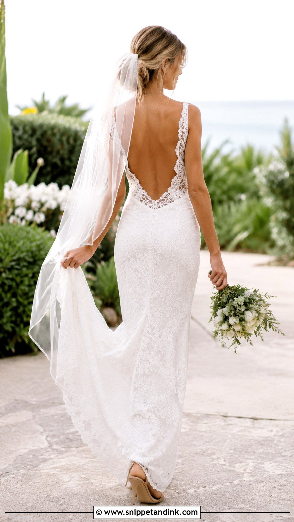 Simple Lace Open Back Wedding Dress - Snippet and Ink - 30 Simple Lace Wedding Dress Ideas