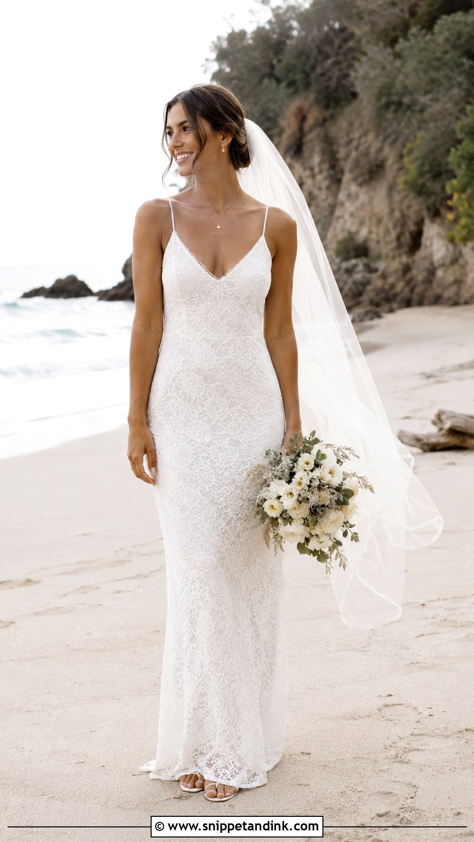 Simple Lace Slip Wedding Dress - Snippet and Ink - 30 Simple Lace Wedding Dress Ideas