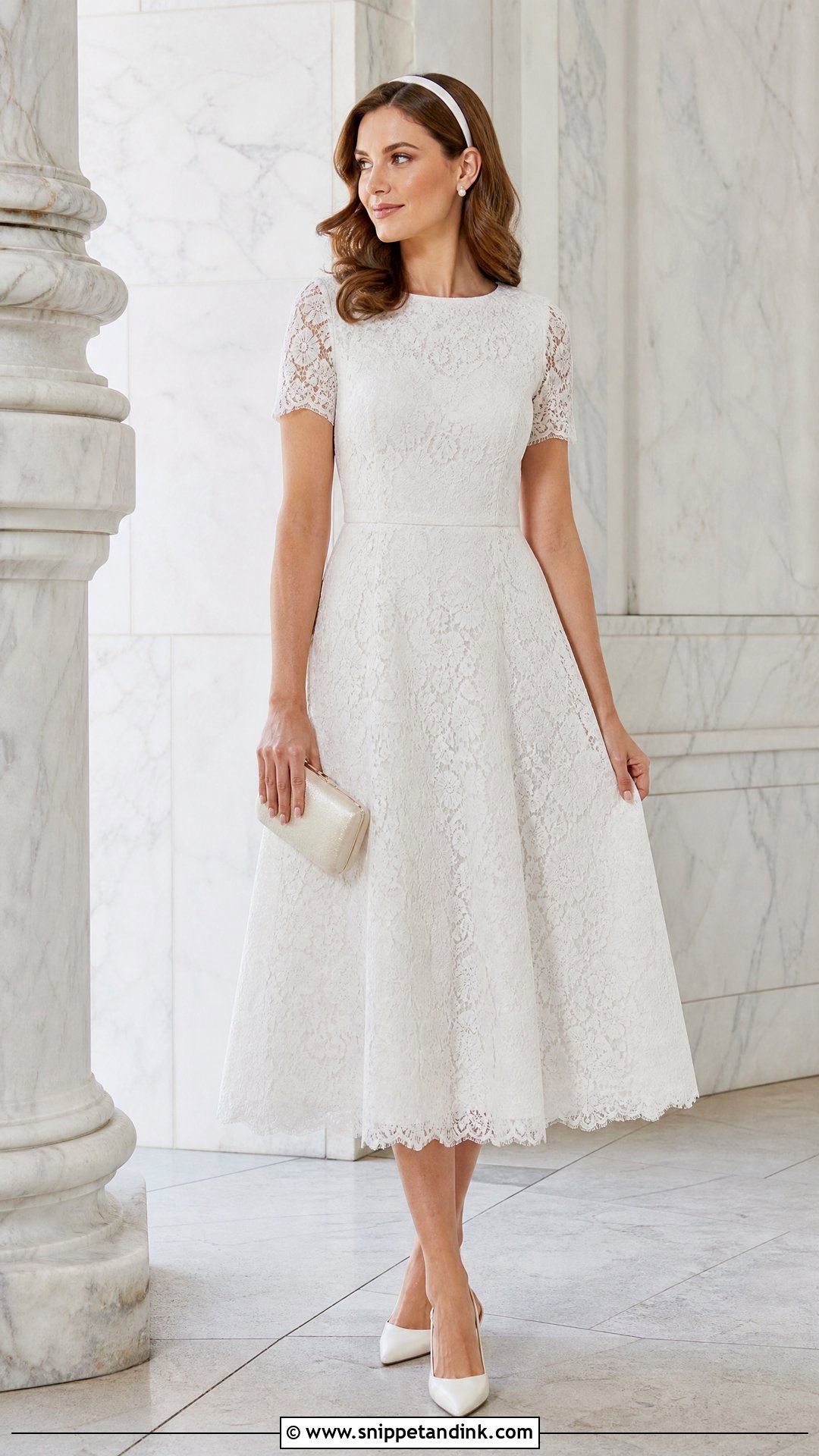Simple Lace Tea Length Wedding Dress - Snippet and Ink - 20 Tea Length Wedding Dresses Lace