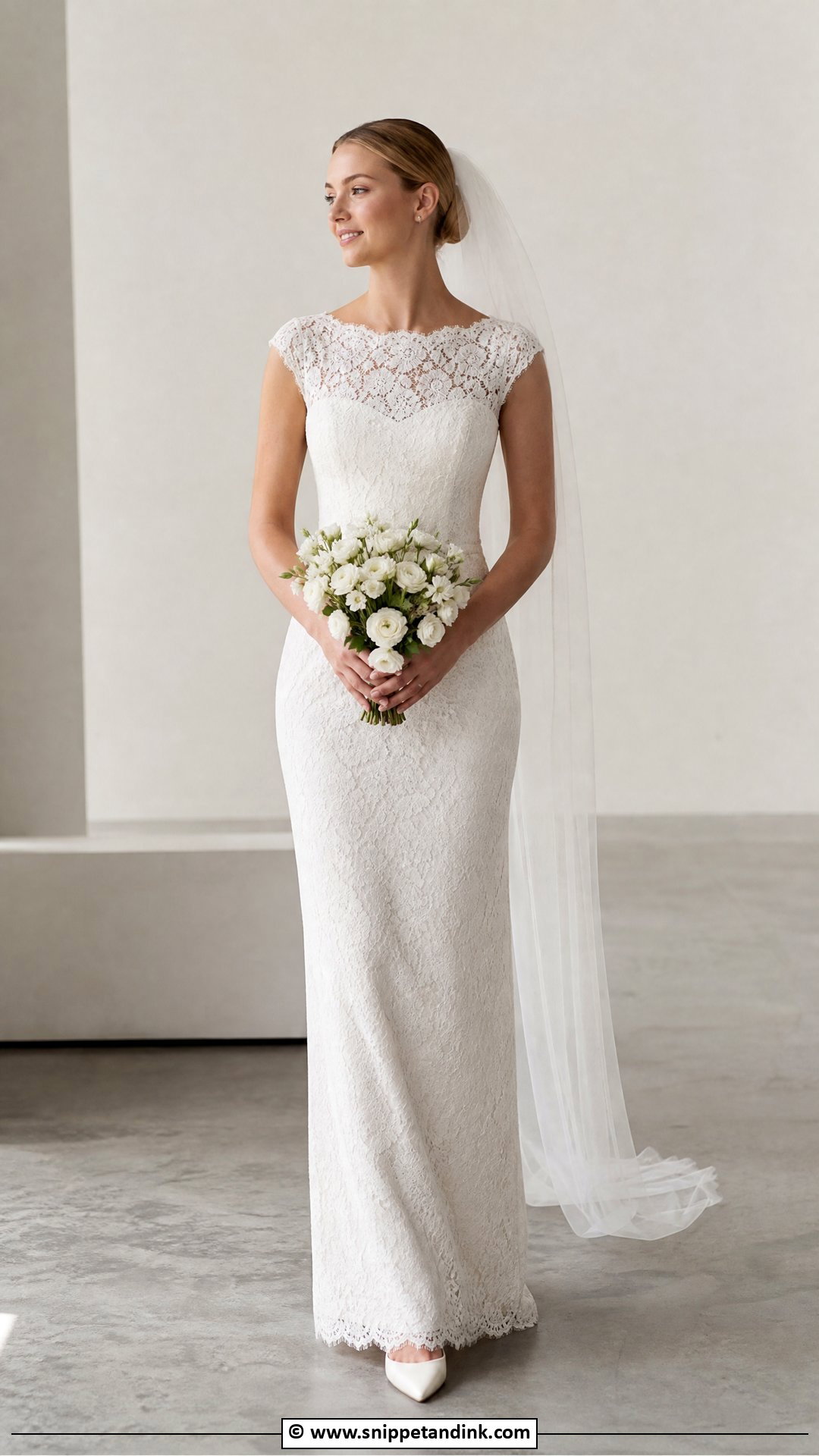 Simple Lace Wedding Dress - Snippet and Ink - 35 Lace Wedding Dresses