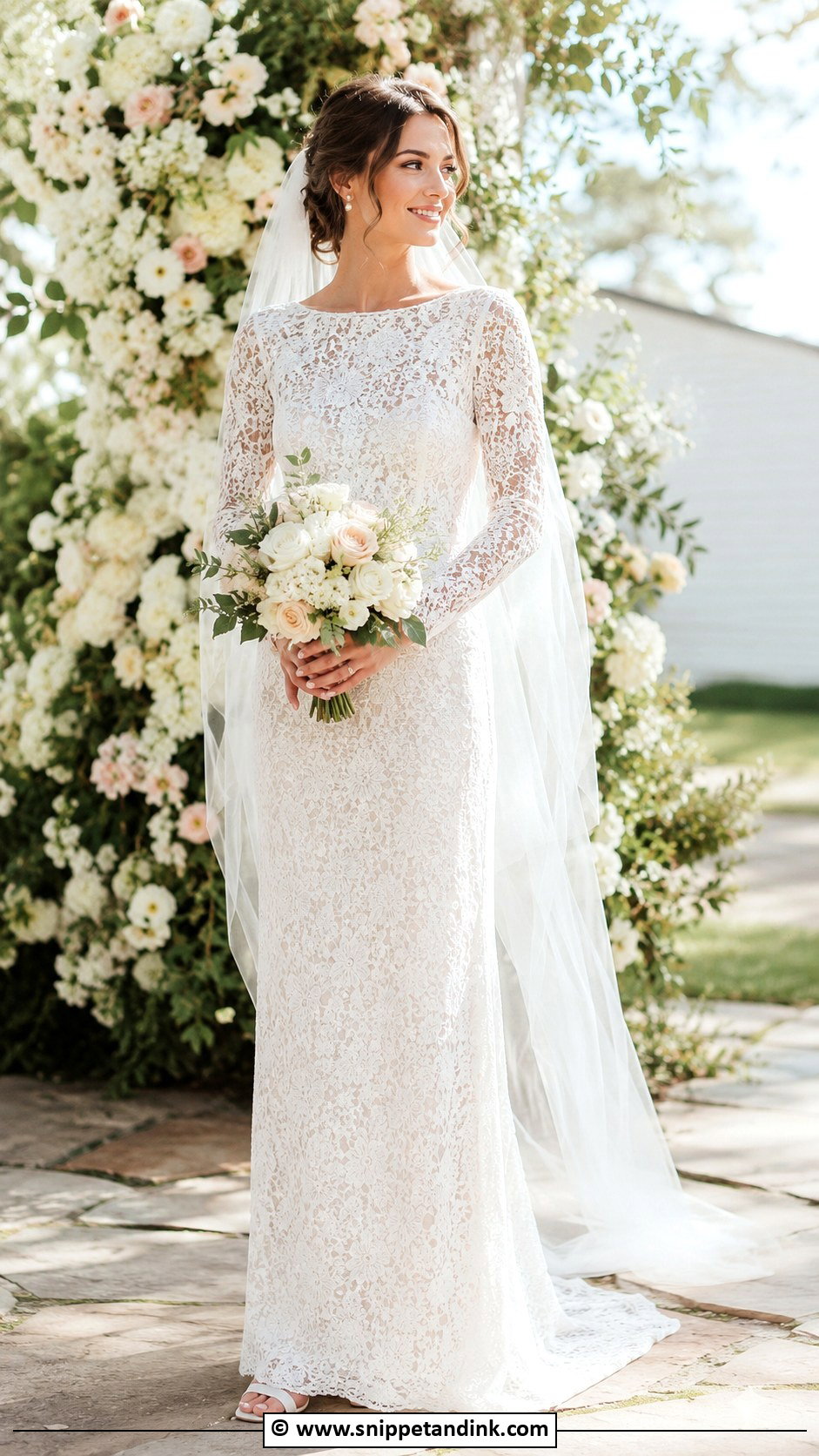 Simple Lace Wedding Dress - Snippet and Ink - 35 Simple Wedding Dresses