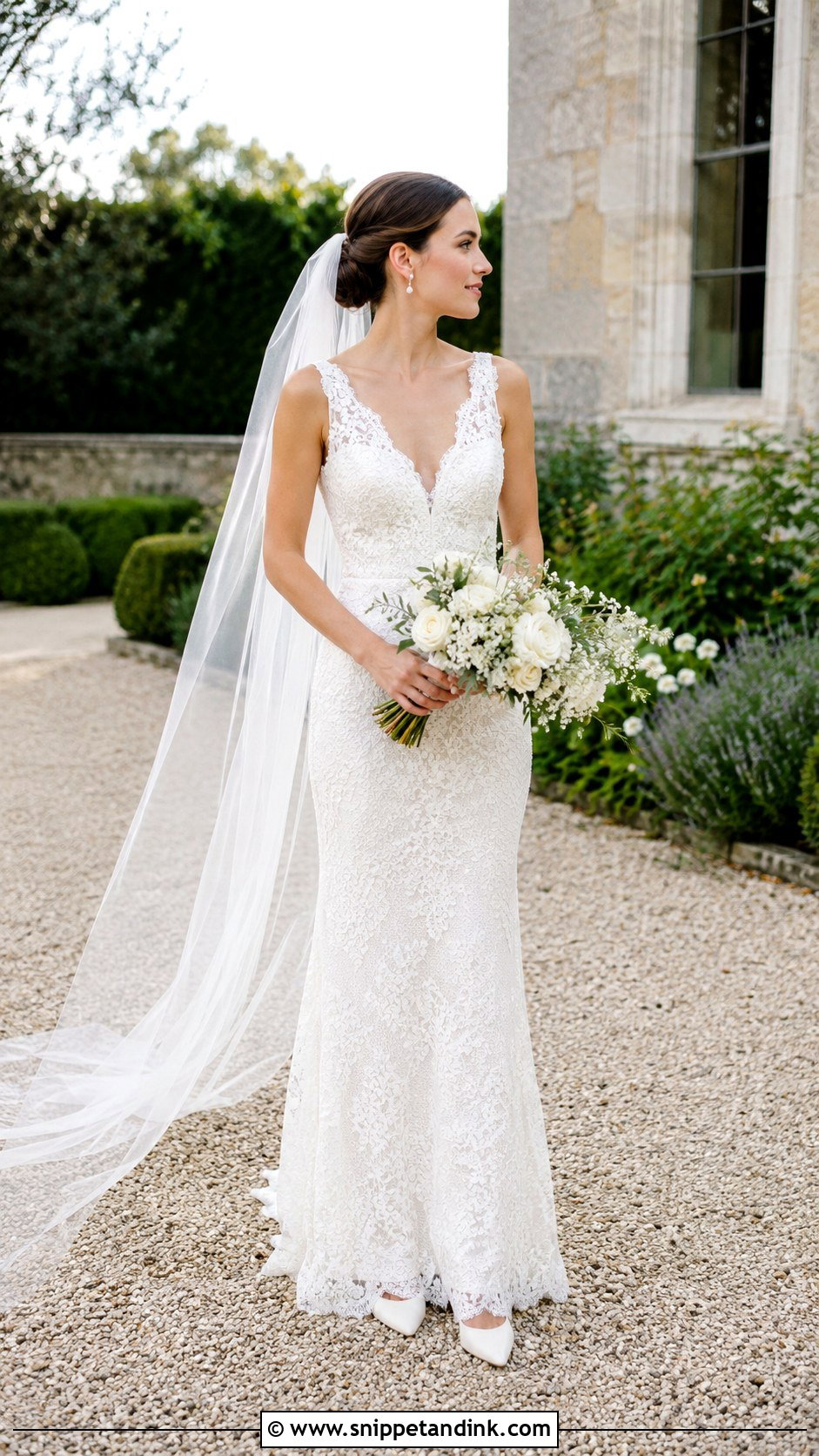 Simple Lace Wedding Dress - Snippet and Ink - 30 Sleek Wedding Dress Ideas