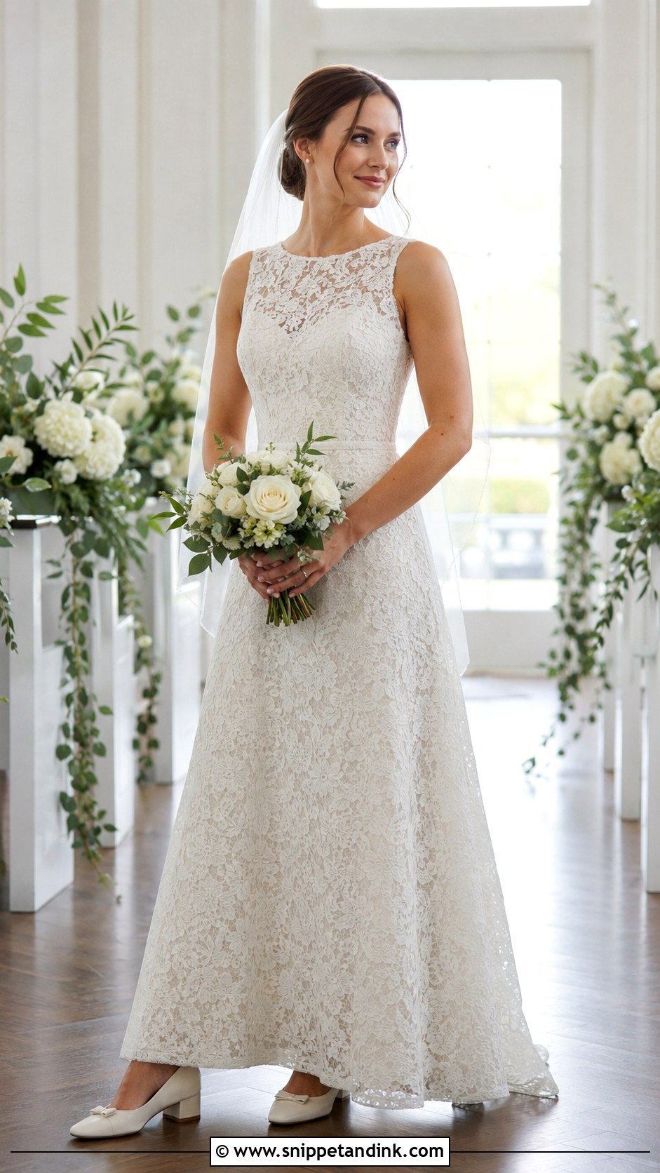 Simple Lace Wedding Dress - Snippet and Ink - 20 Basic Wedding Dress Ideas