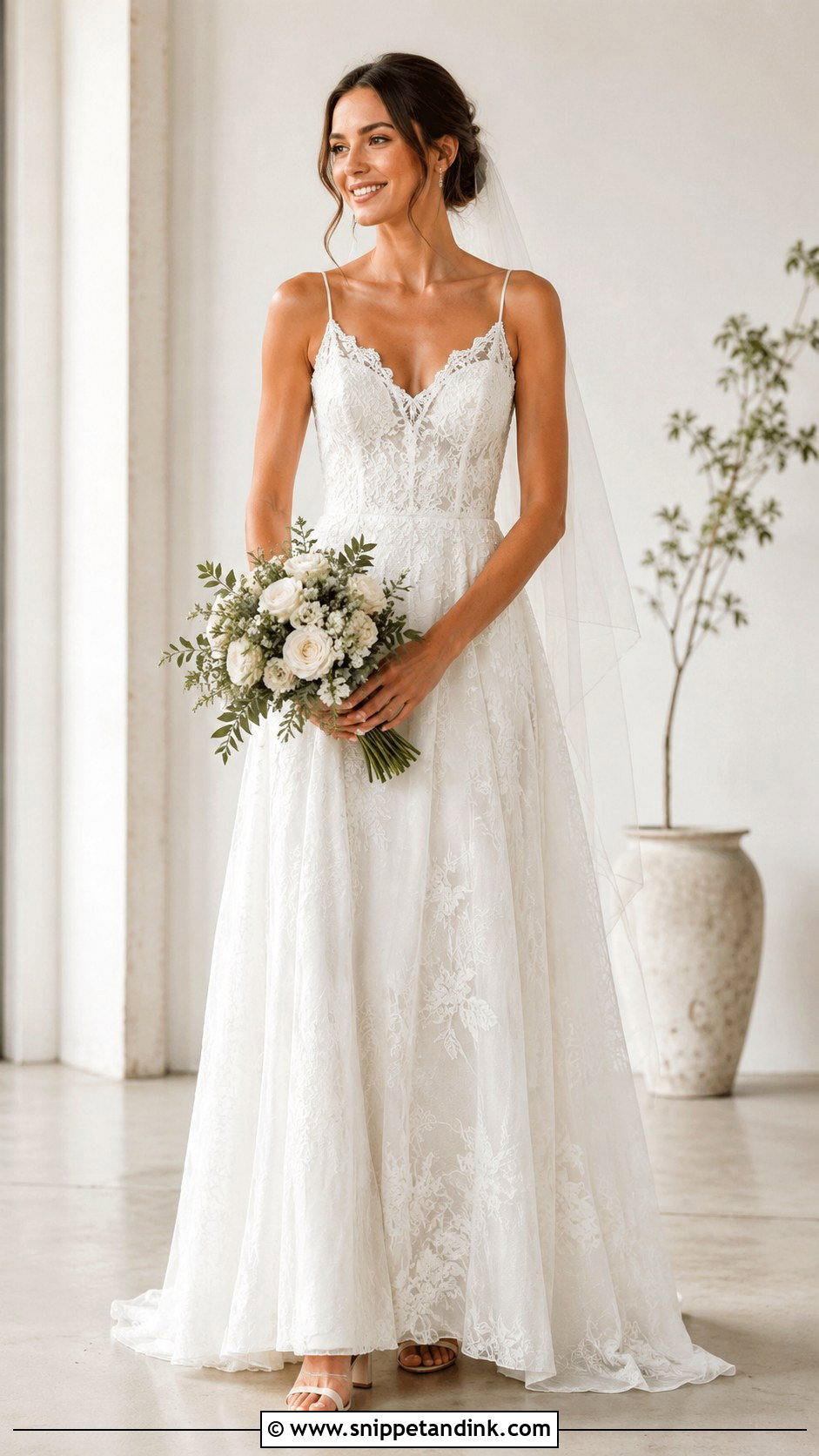 Simple Lace Wedding Dress - Snippet and Ink - 25 Elegant Lace Wedding Dress Ideas