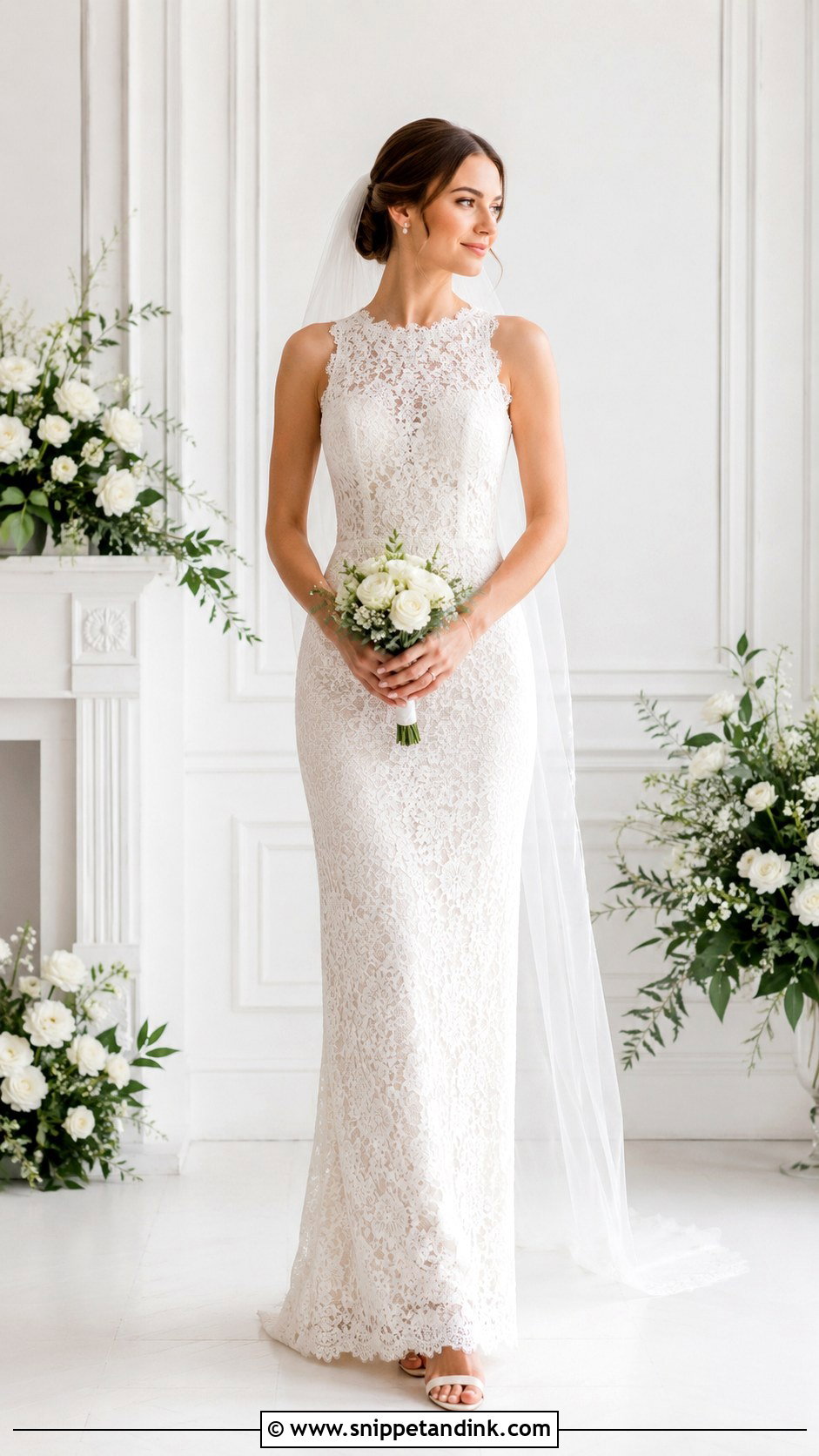Simple Lace Wedding Dress - Snippet and Ink - 25 Romantic Lace Wedding Dress Ideas