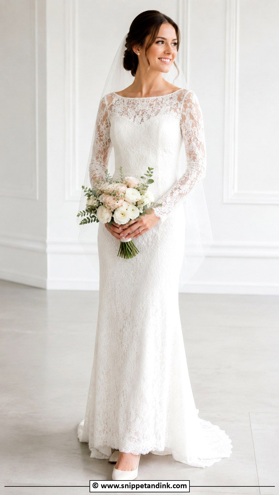 Simple Lace Wedding Dress With Sleeves - Snippet and Ink - 30 Lace Wedding Dress with Sleeves