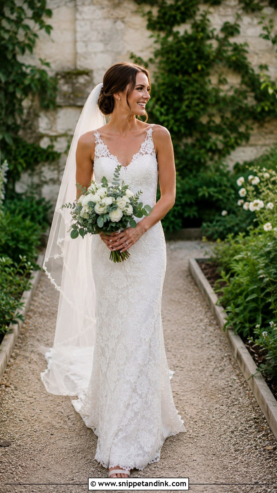 Simple Lace Wedding Gown - Snippet and Ink - 25 Simple Wedding Gown Ideas