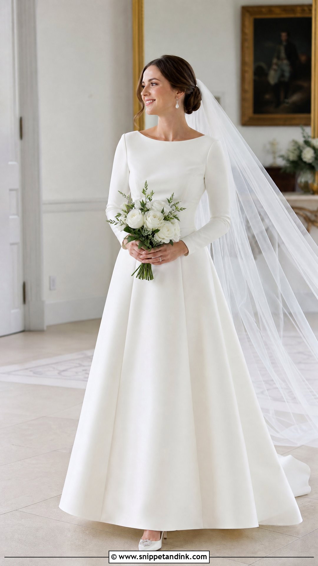 Simple Long Sleeve A Line Wedding Dress - Snippet and Ink - 25 Simple Long Sleeve Wedding Dress Ideas
