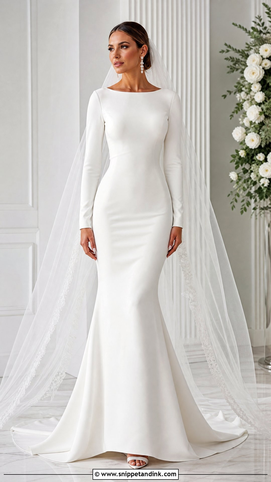 Simple Long Sleeve Mermaid Wedding Dress - Snippet and Ink - 25 Simple Long Sleeve Wedding Dress Ideas