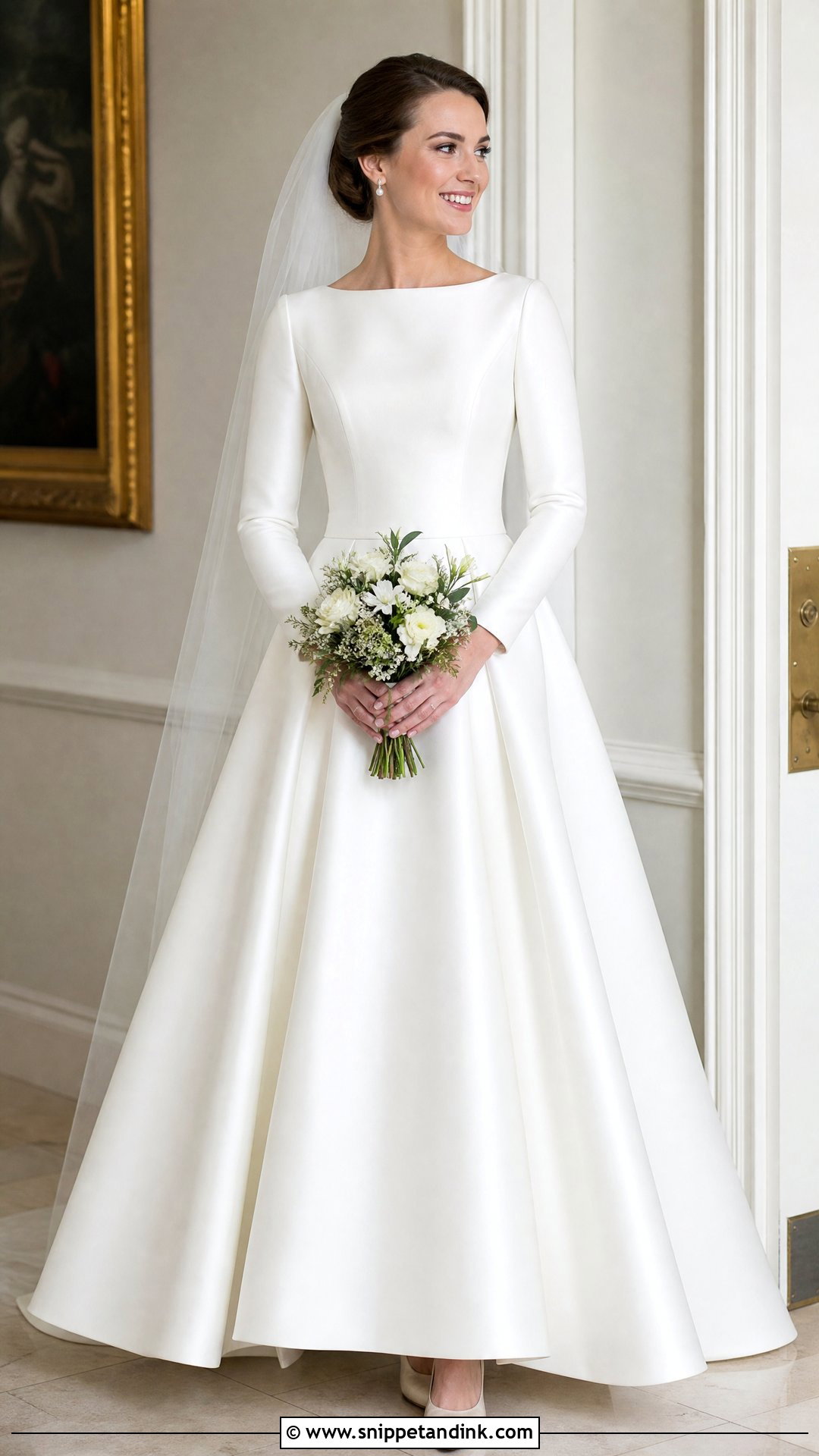 Simple Long Sleeve Mikado Wedding Dress - Snippet and Ink - 25 Simple Long Sleeve Wedding Dress Ideas